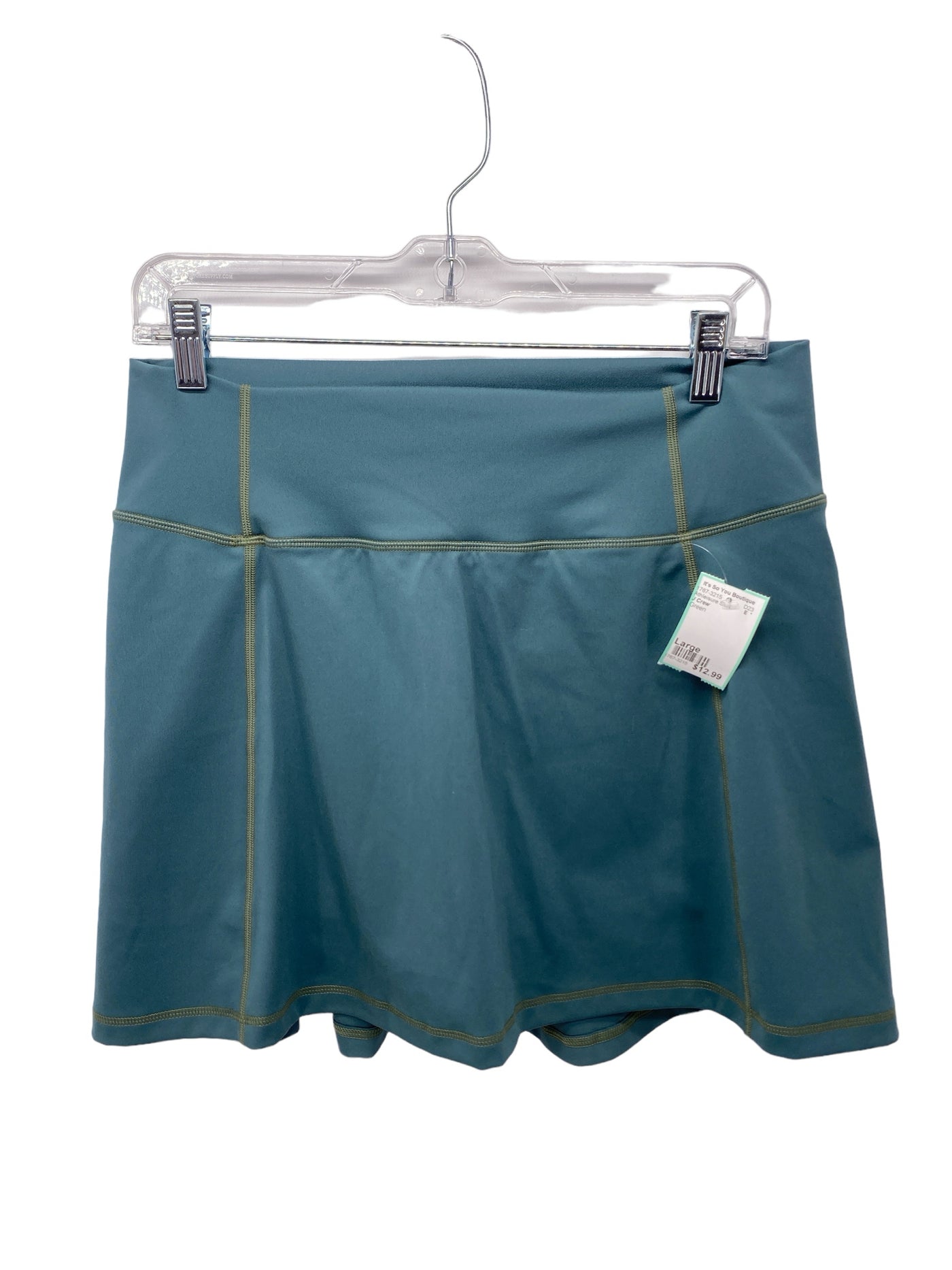 J Crew Misses Size Large Green Athleisure Skirt