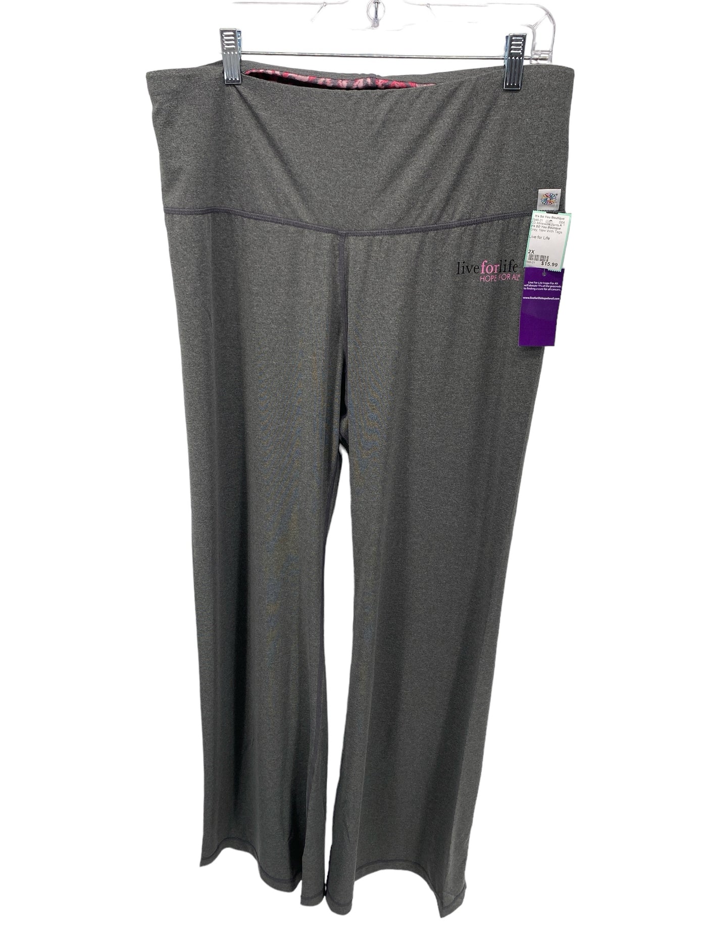 It's SO You Boutique Women Size 2X Grey New With Tags CD Athleisure Pants