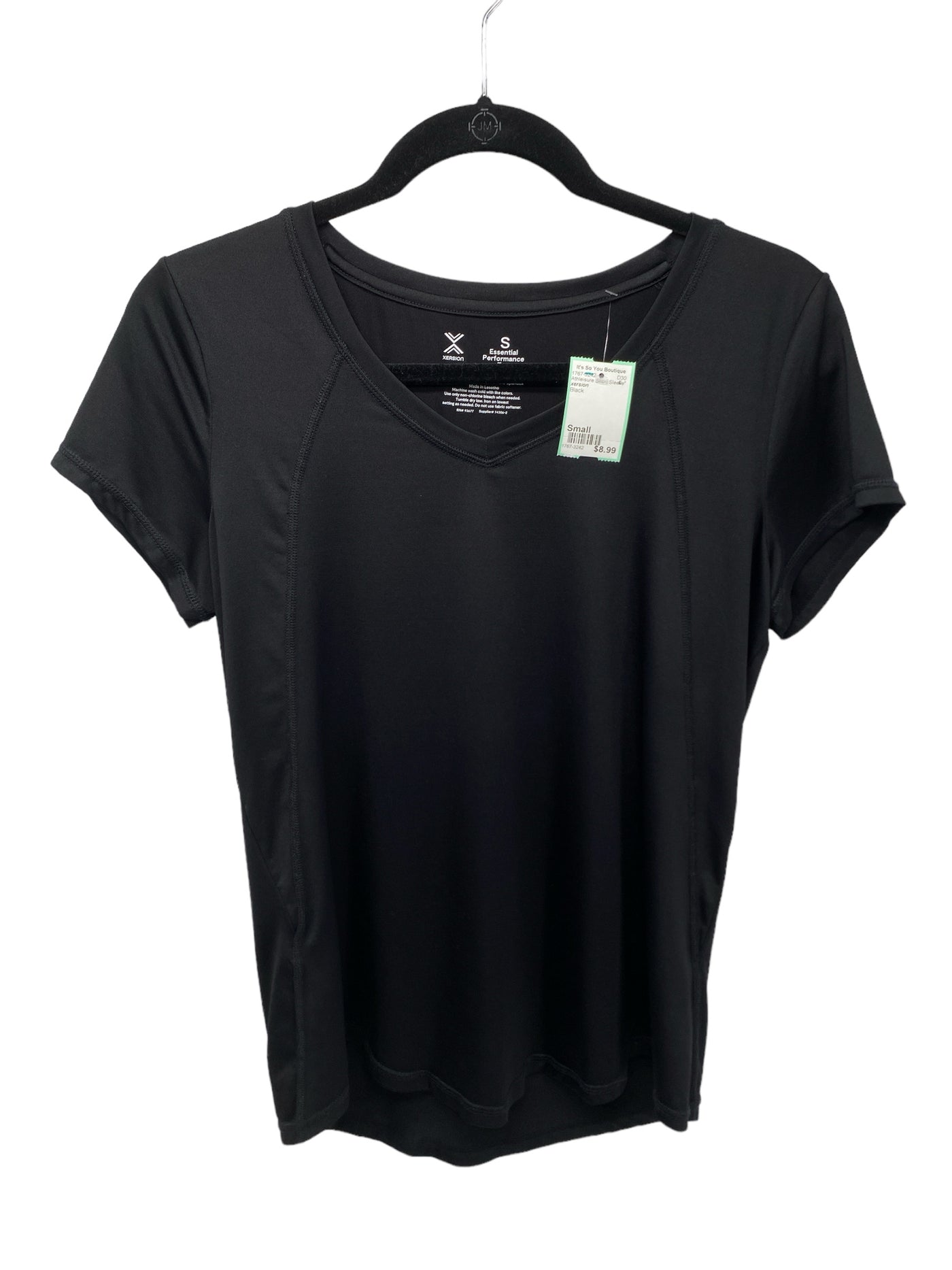 xersion Misses Size Small Black Athleisure Short Sleeve