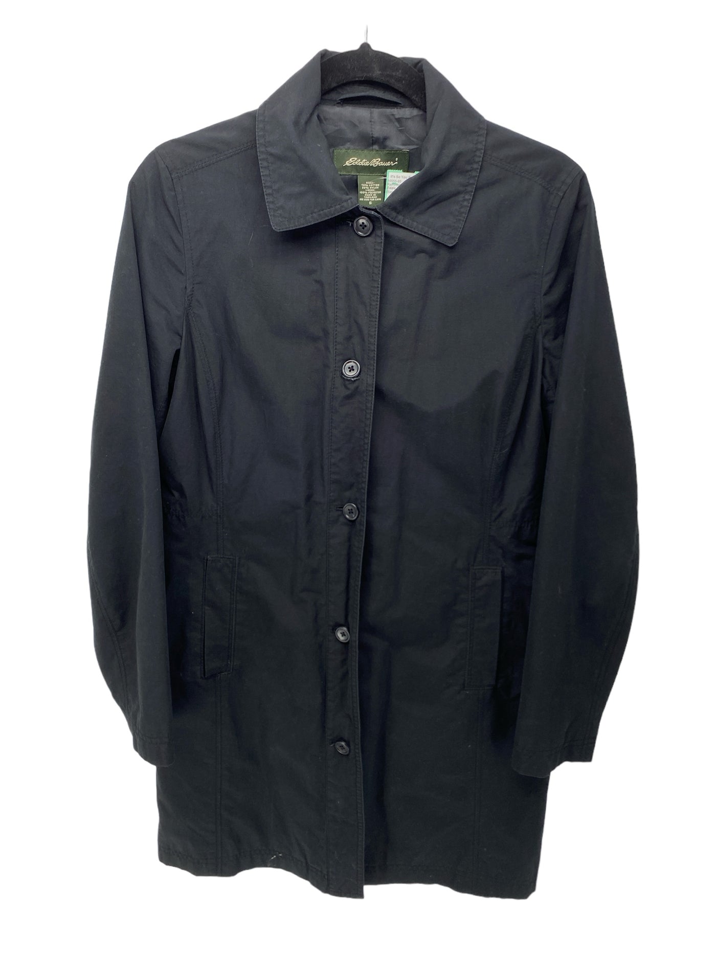 Eddie Bauer Misses Size Small Black Raincoat