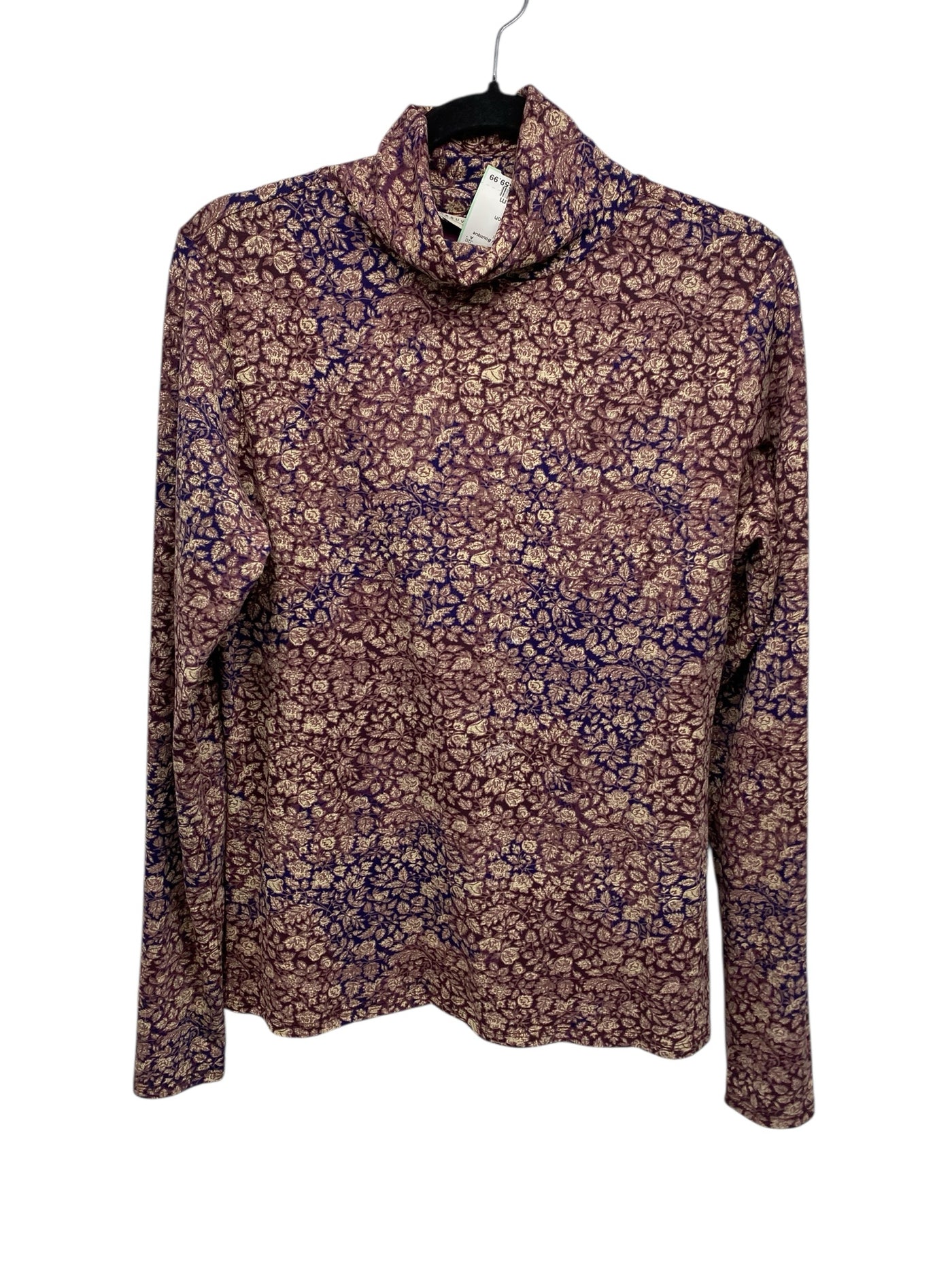 It's SO You Boutique Misses Size Medium Navy Floral LS Blouse
