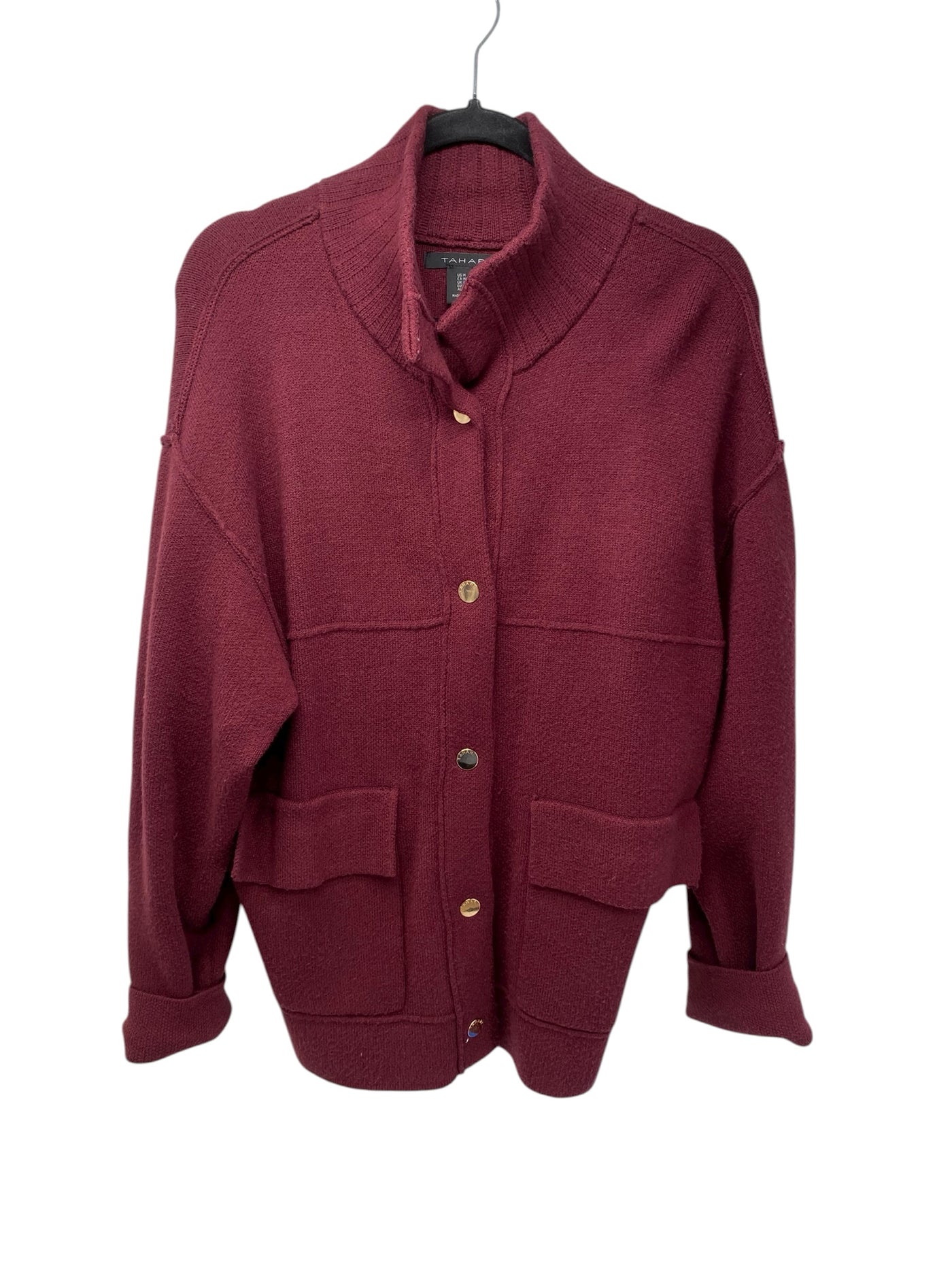Tahari Misses Size Medium Burgundy Sweater