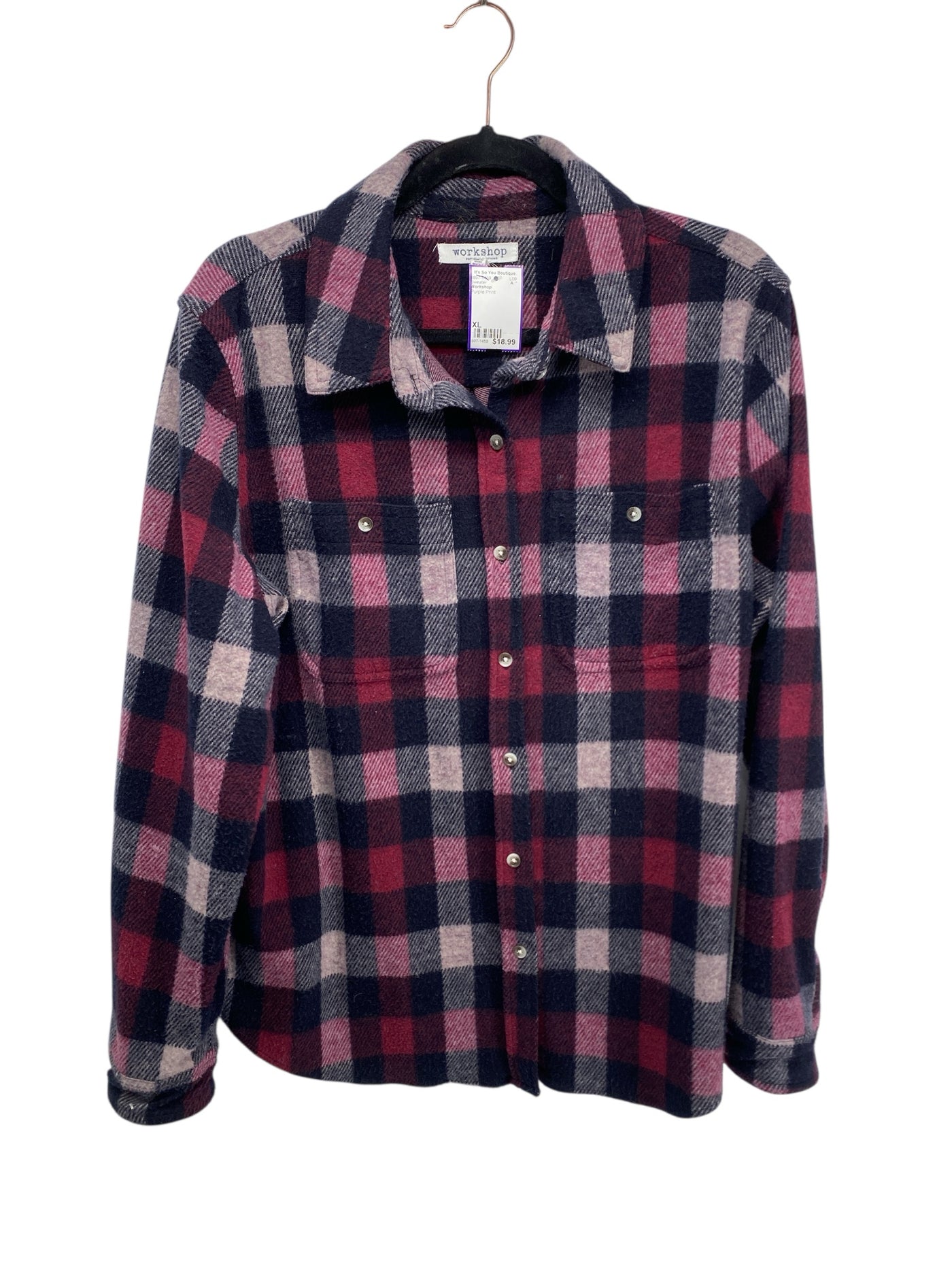 Workshop Misses Size XL Purple Print Sweater