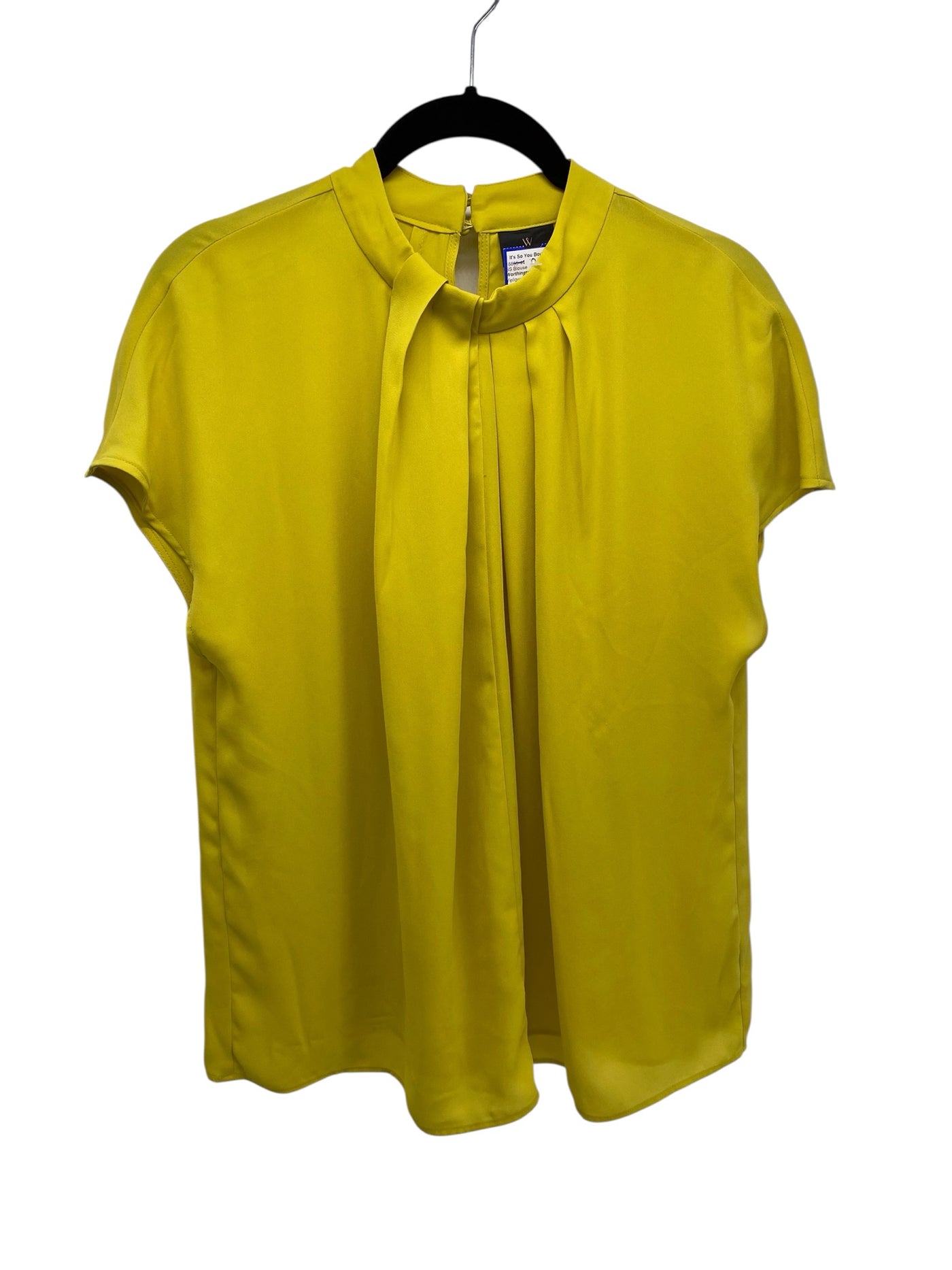 Worthington Misses Size Large Yellow SS Blouse