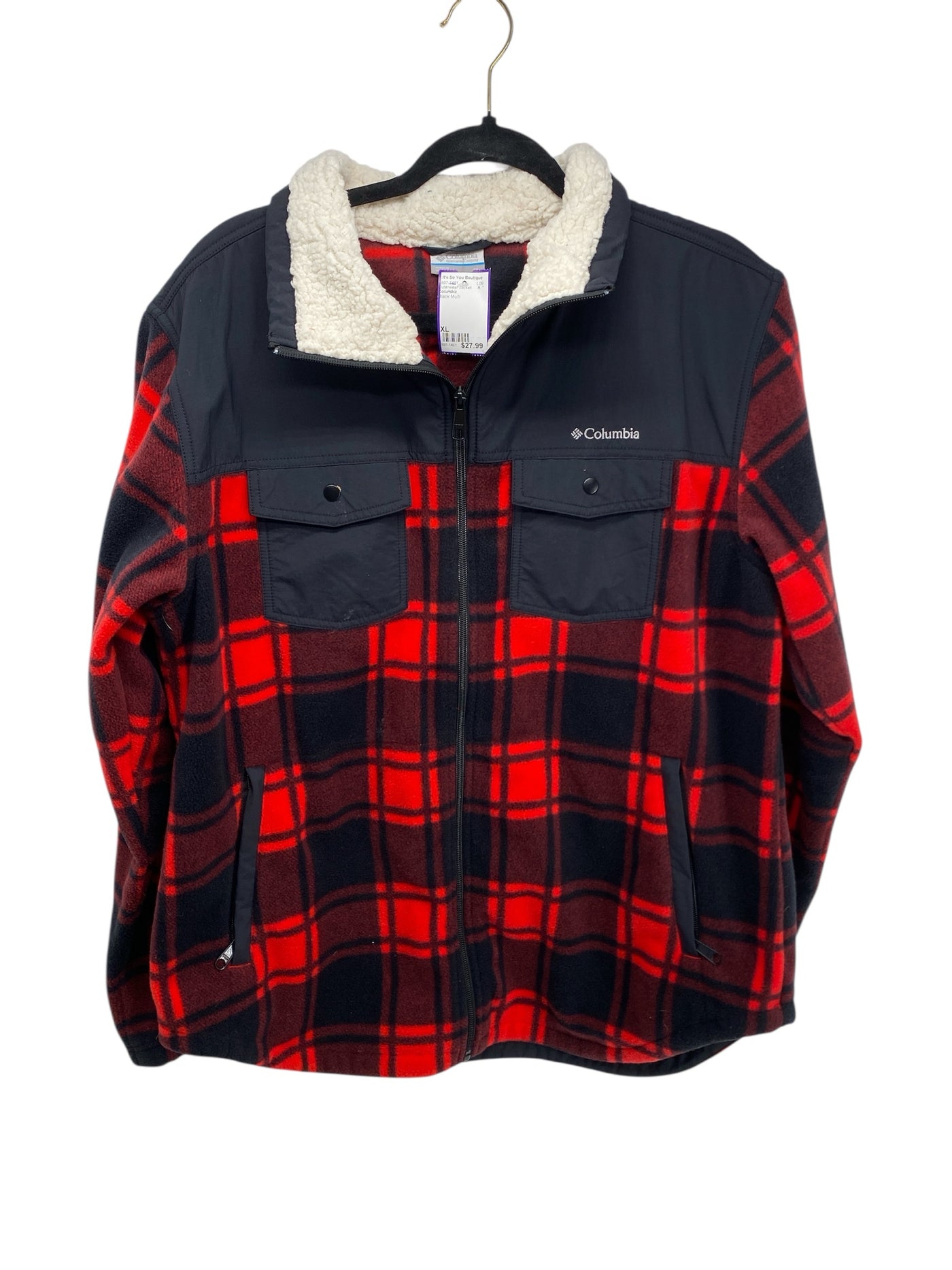 Columbia Misses Size XL Black Multi Outerwear Jacket