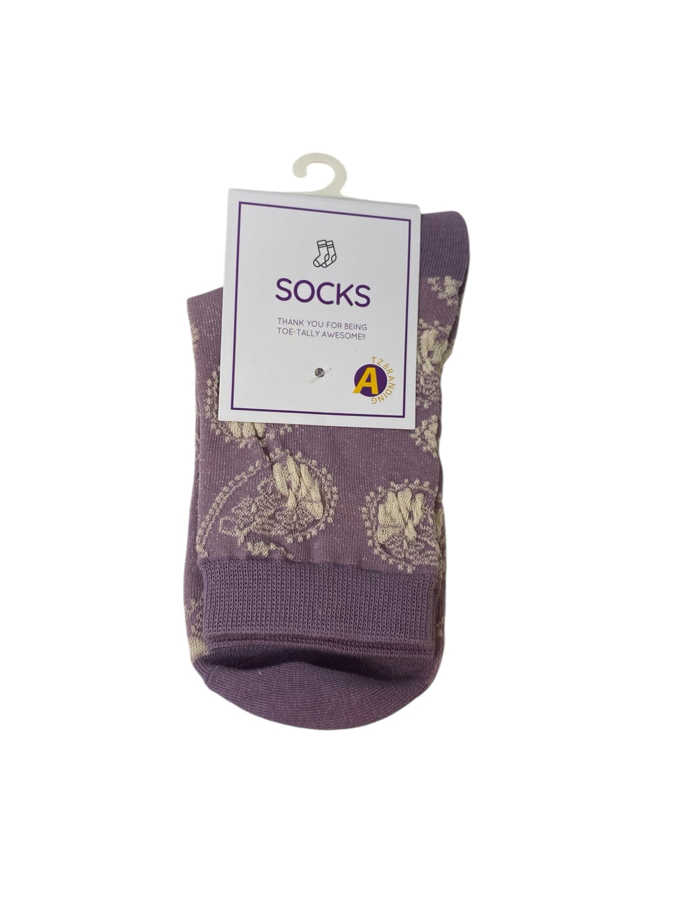 It's SO You Boutique Purple Floral Socks
