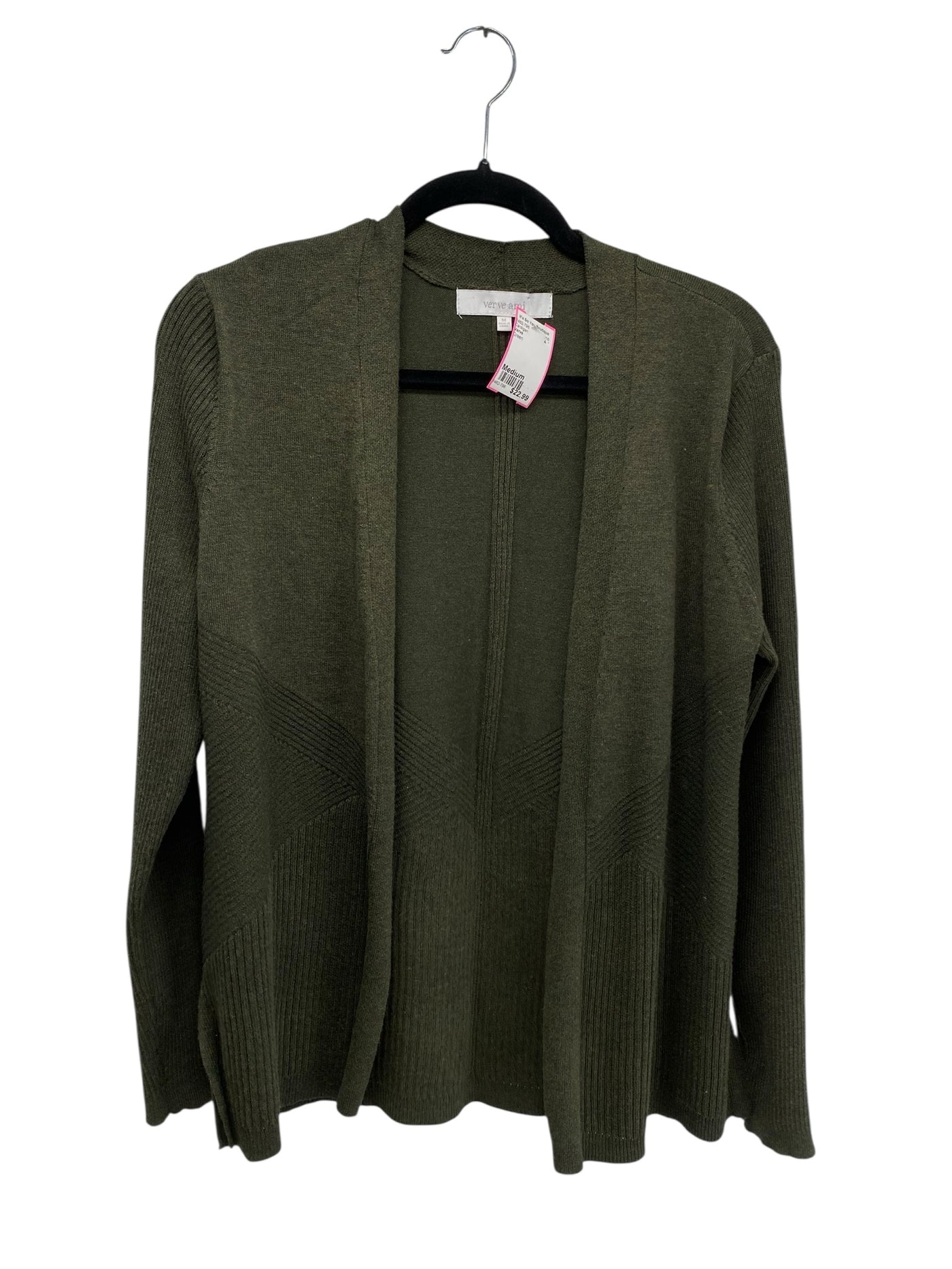 Verve Misses Size Medium Green Cardigan