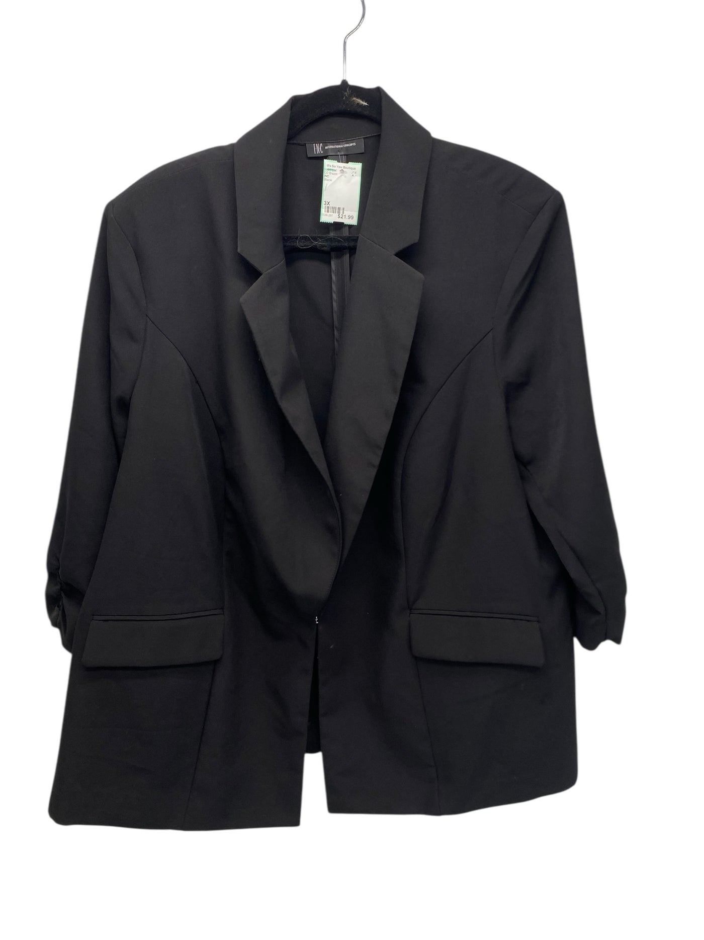 INC Women Size 3X Black CD Blazer