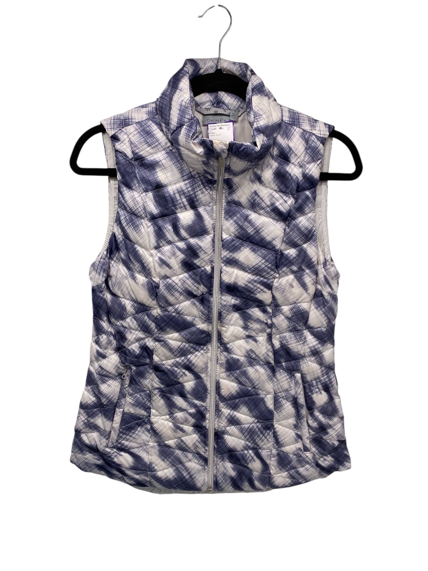 Athleta Misses Size Small Cream Multi Vest