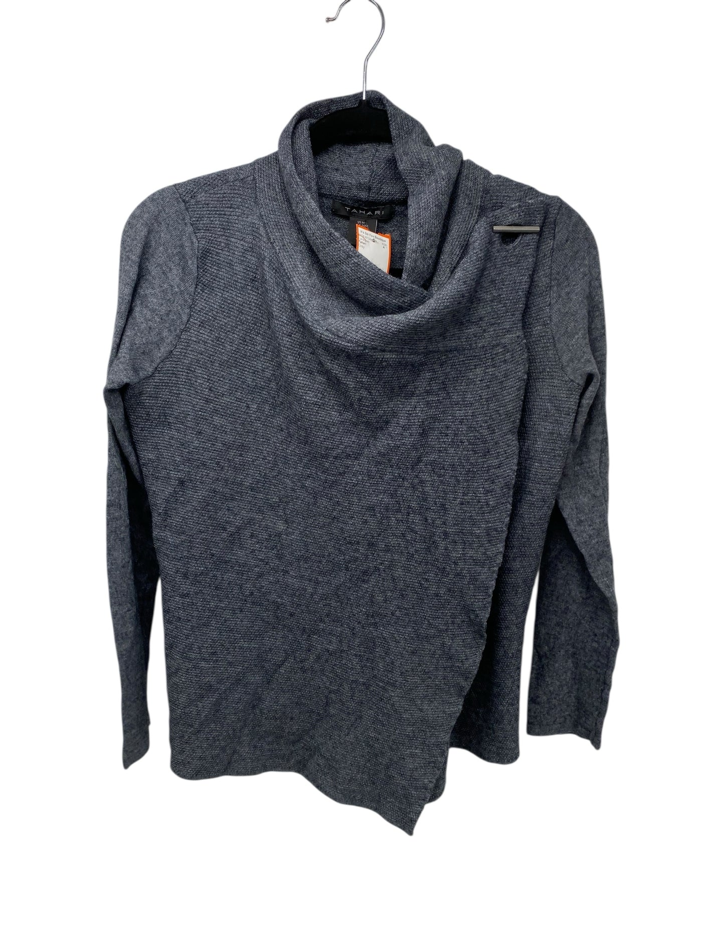 Tahari Misses Size Medium Grey Cardigan