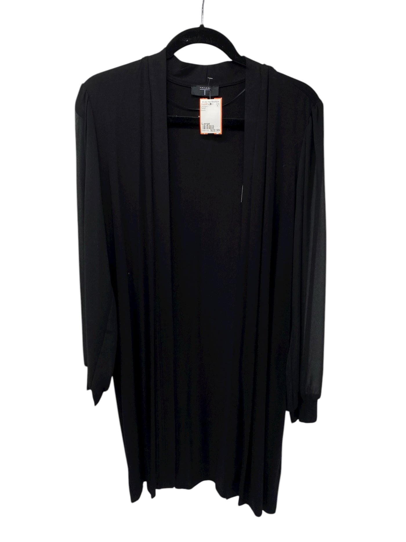 Tahari Misses Size Large Black Cardigan