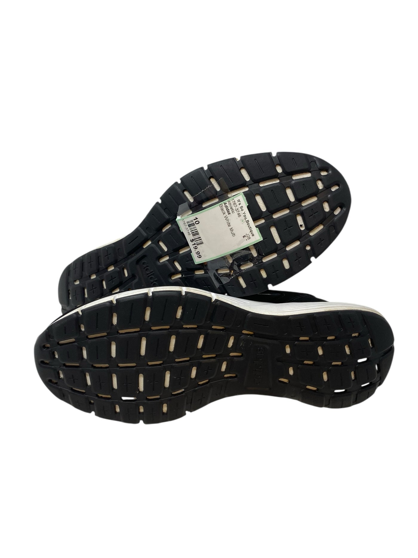 Adidas Women Size 10 Black White Multi Athletic