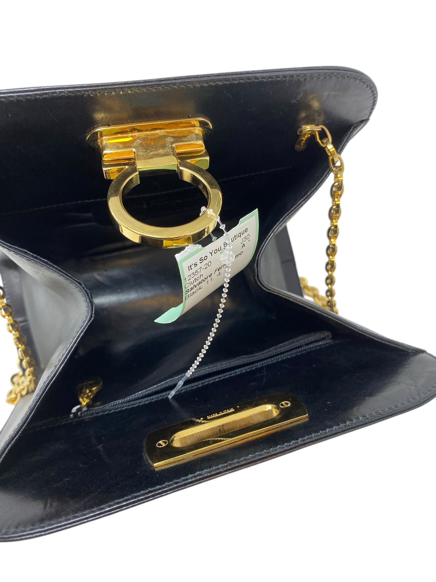 Salvatore Ferragamo Black Clutch