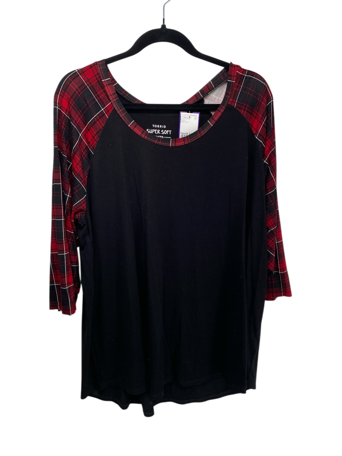 Torrid Women Size Torrid 3 (2x) Black Multi CD 3/4 Blouse