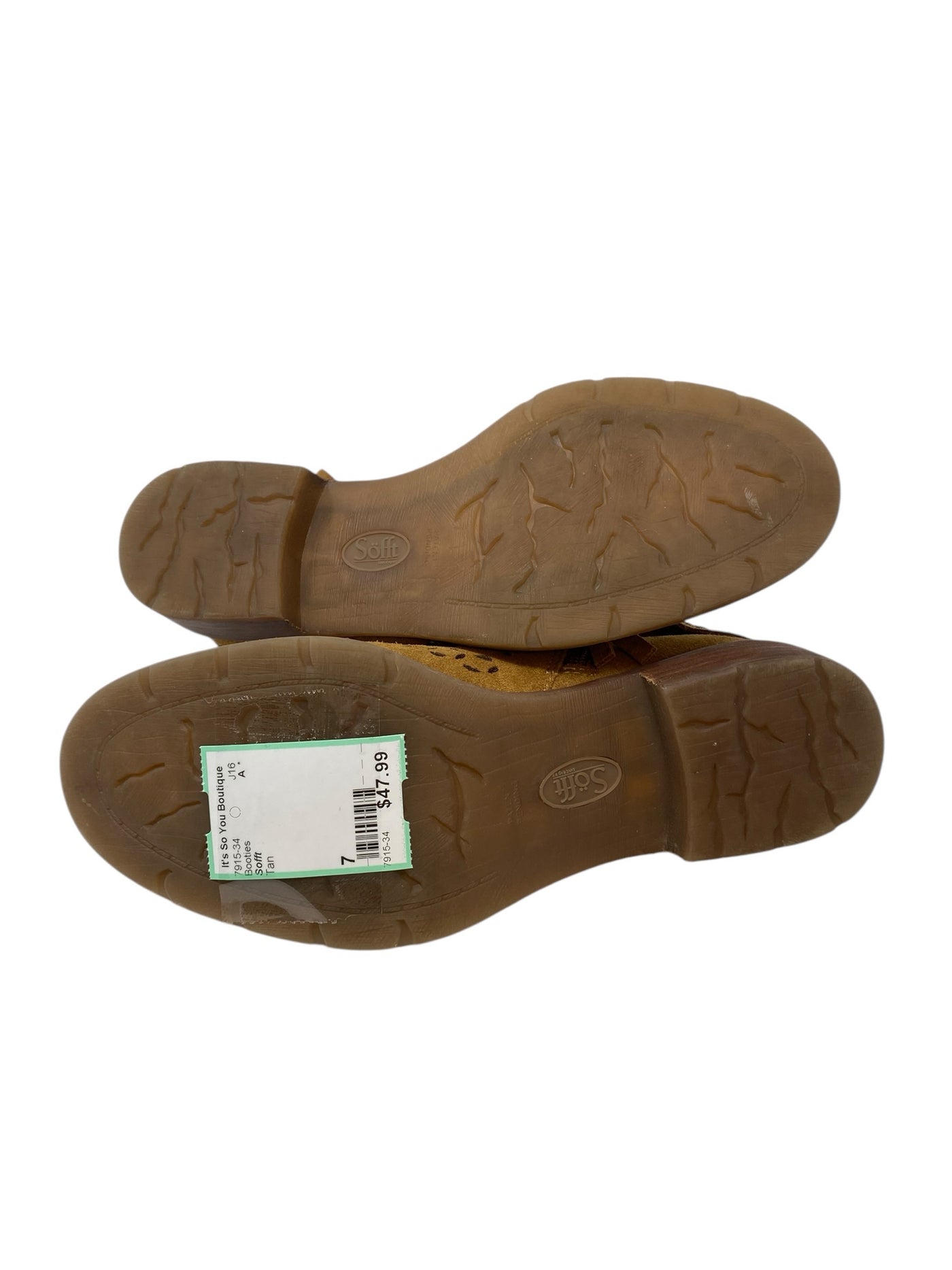 Sofft Women Size 7 Tan Booties
