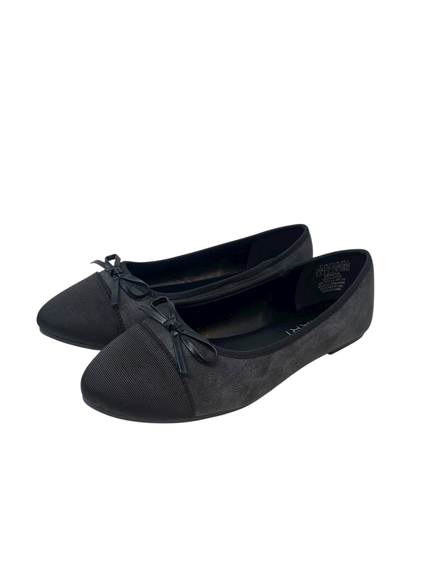Tahari Women Size 6.5 Black Flats