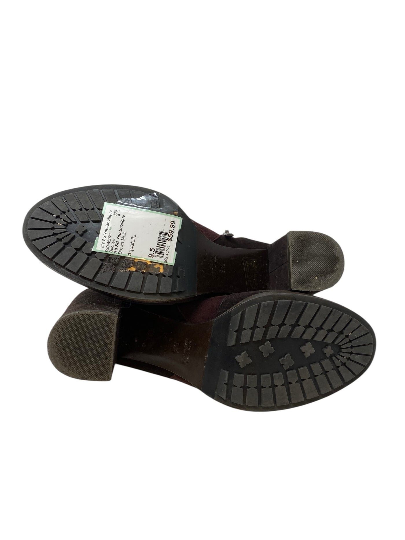 It's SO You Boutique Women Size 9.5 Brown Multi Booties