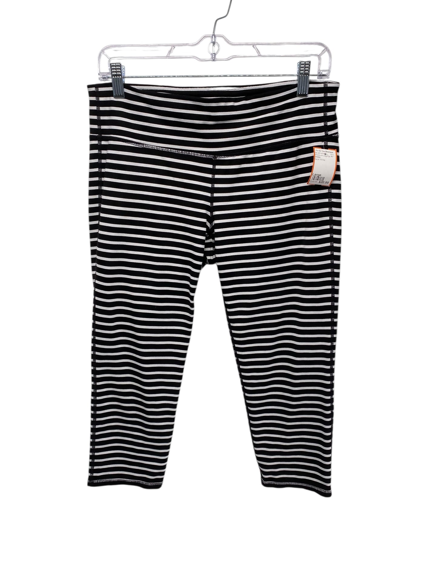 Athleta Misses Size Large Black White Athleisure Leggings