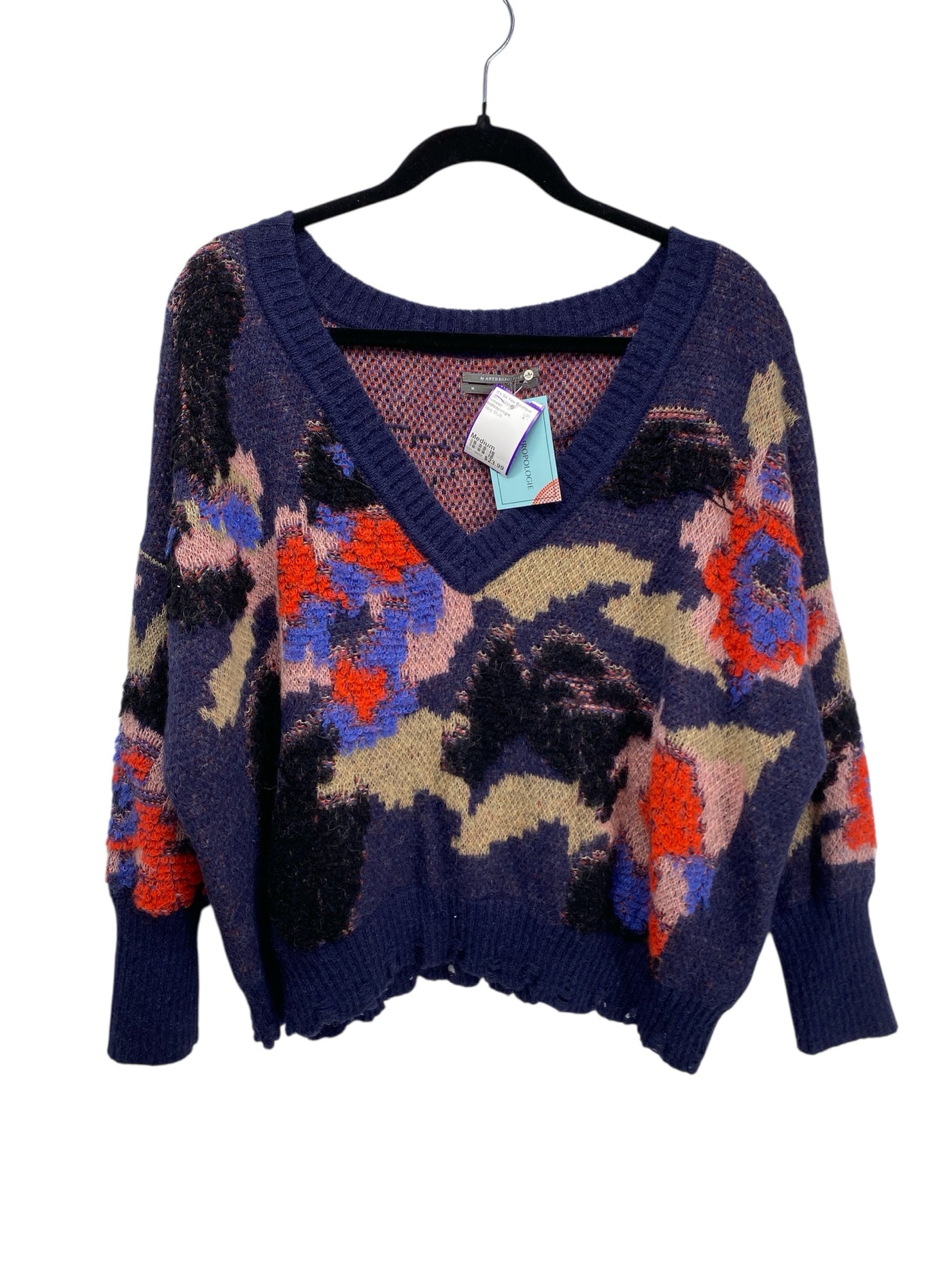 Anthropologie Misses Size Medium Navy Multi Sweater