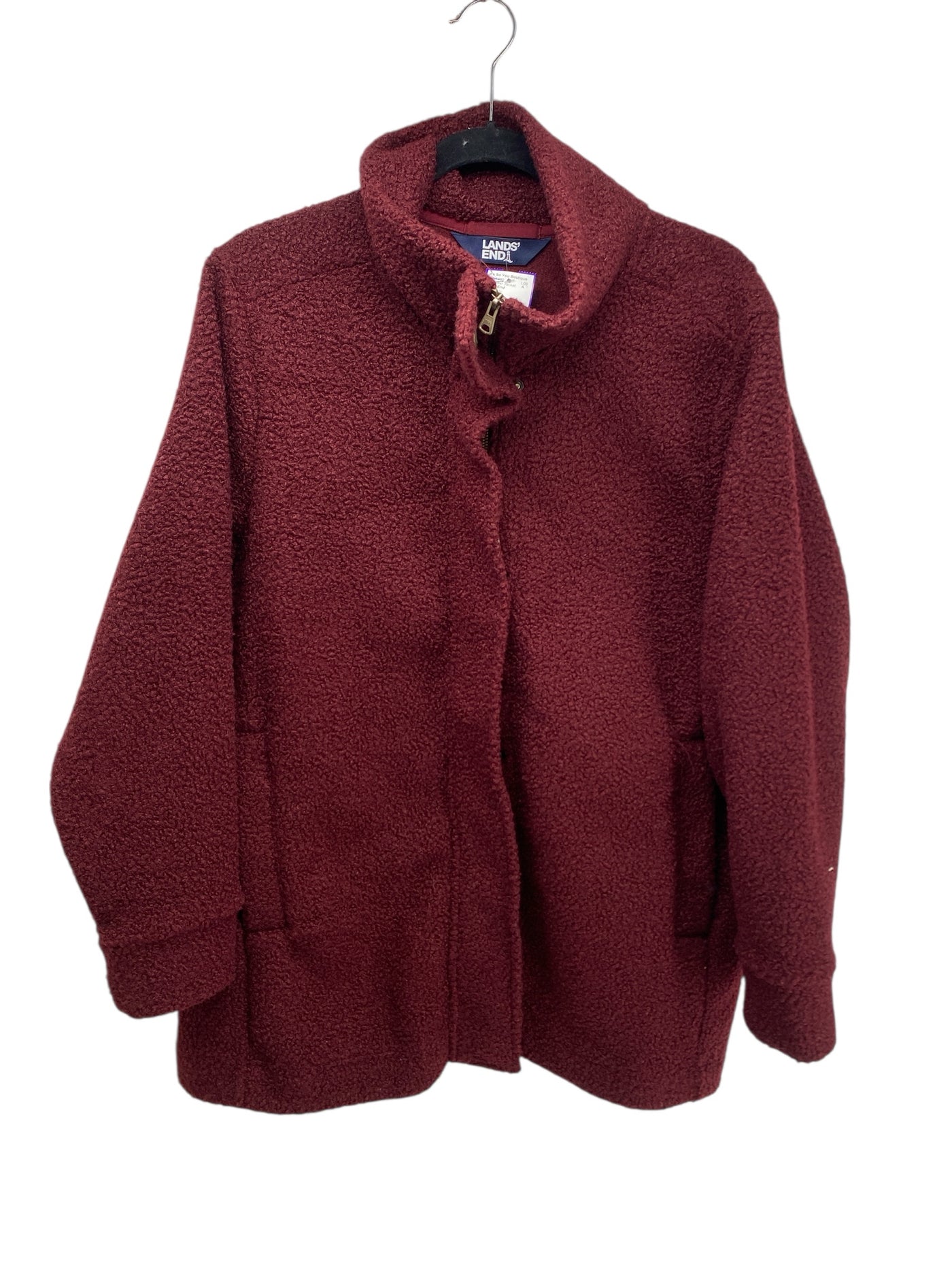 Lands' End Misses Size Large Burgundy Outerwear Jacket