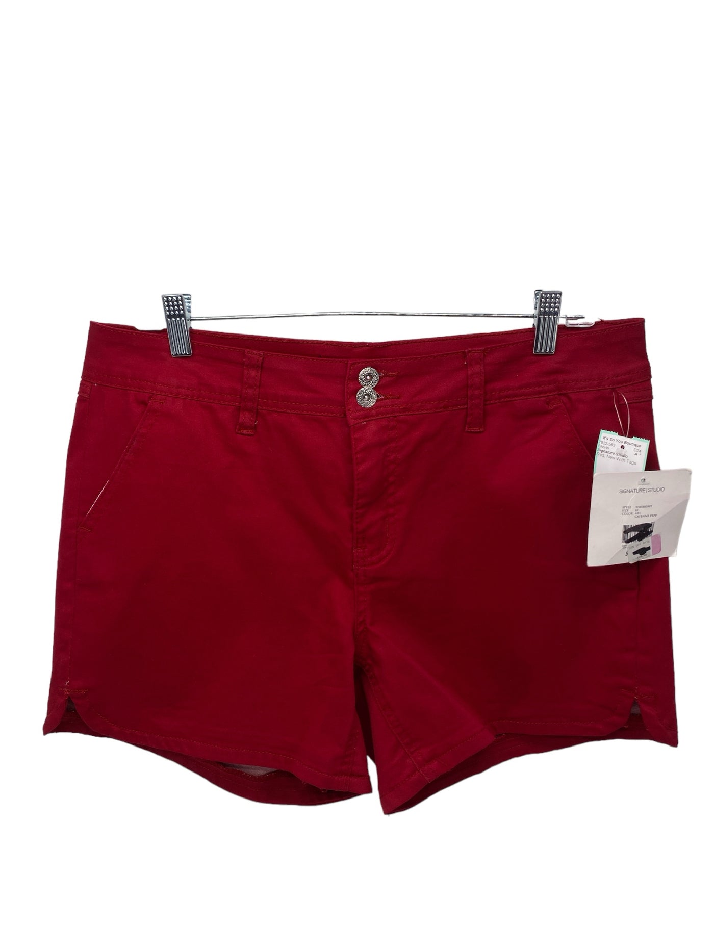 Signature Studio Misses Size 12 Red New With Tags Shorts
