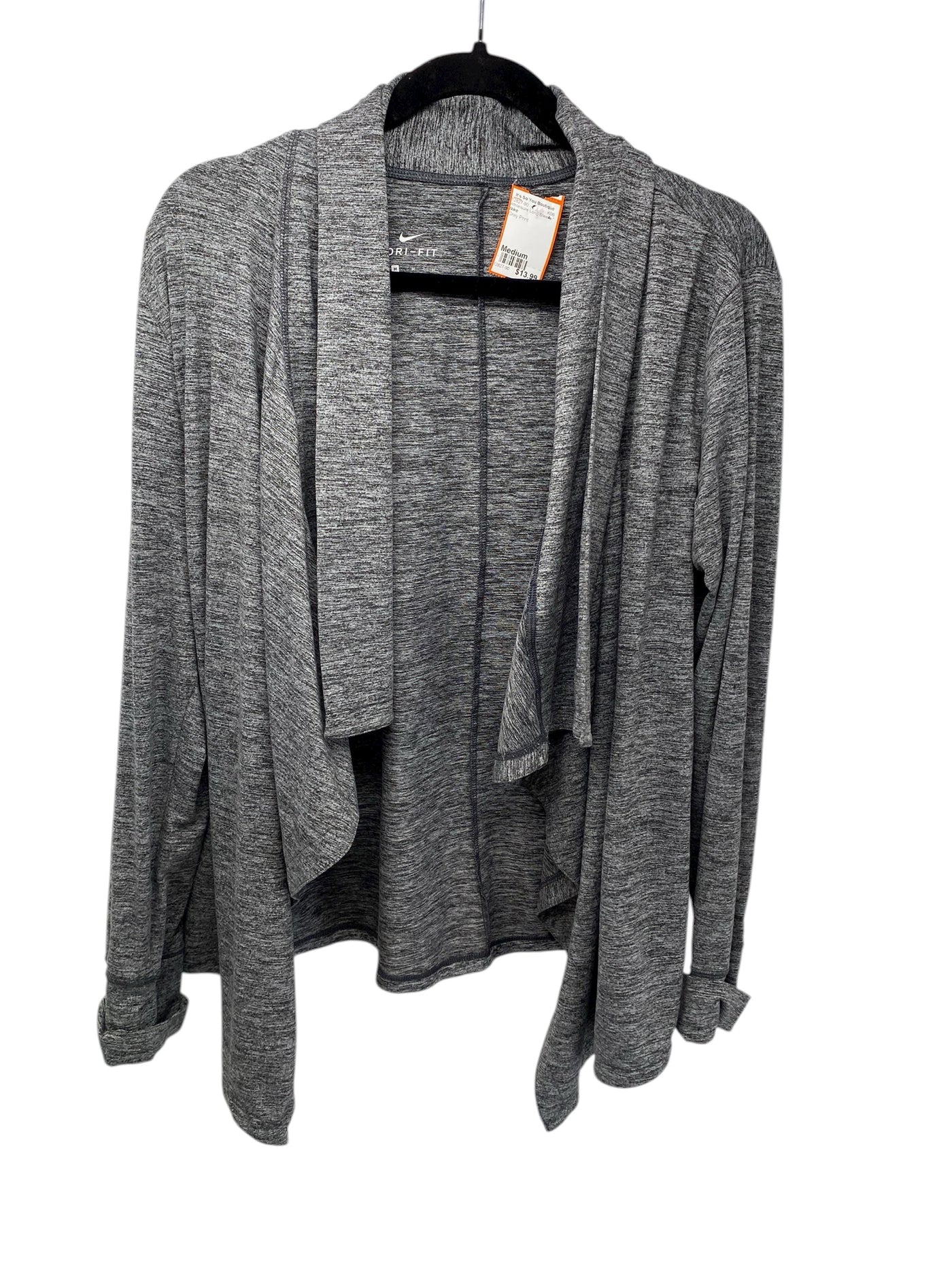 Nike Misses Size Medium Grey Print Athleisure Long Sleeve