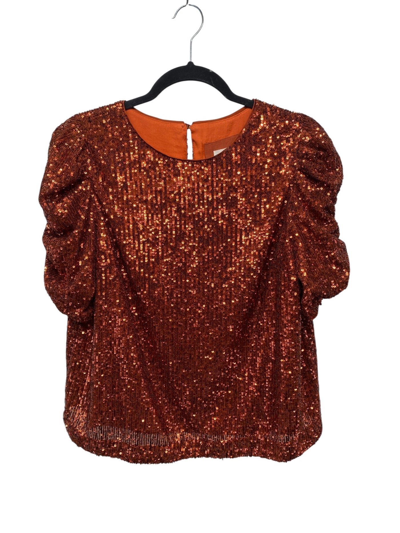 Anthropologie Misses Size 6 Orange SS Blouse