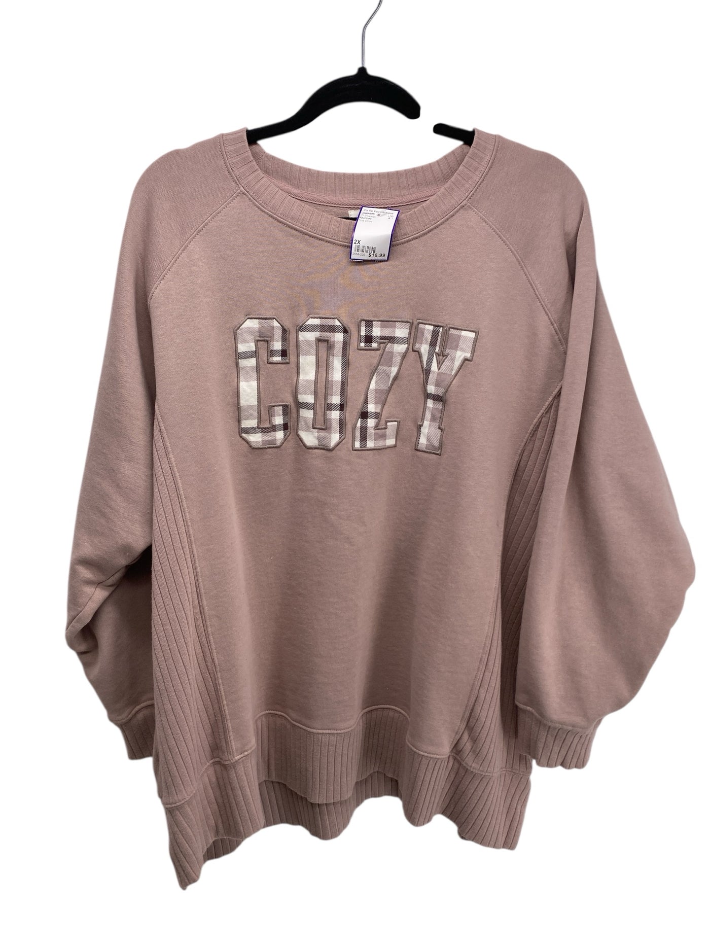 Maurices Women Size 2X Pink Print CD Sweater