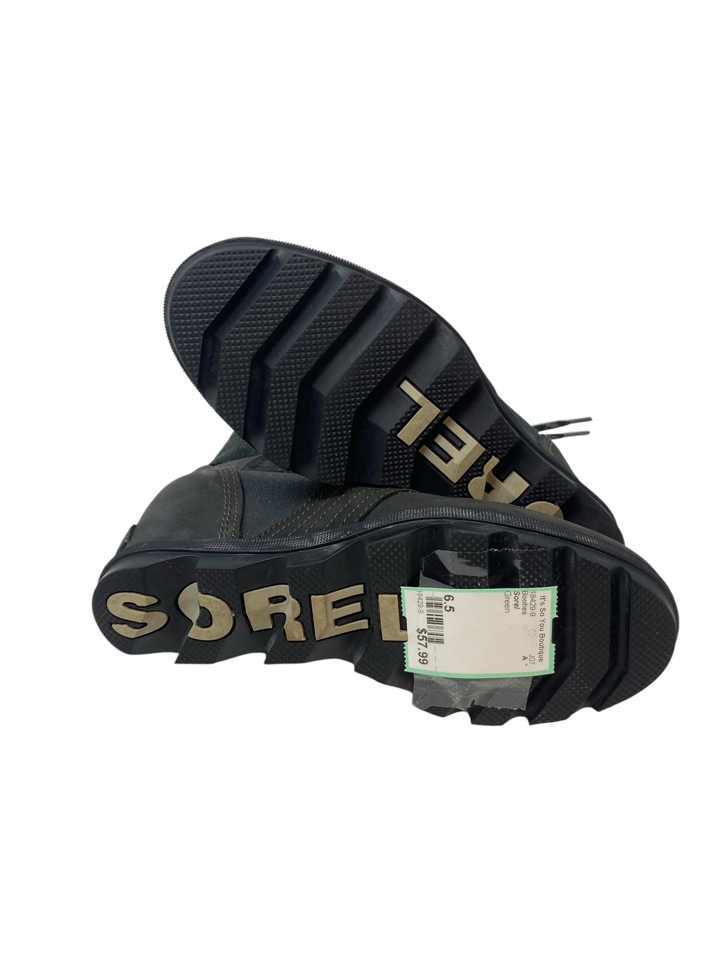 Sorel Women Size 6.5 Green Booties