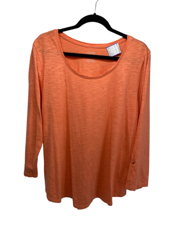 Chico's Misses Size Chico's 3 (16) Orange LS Blouse