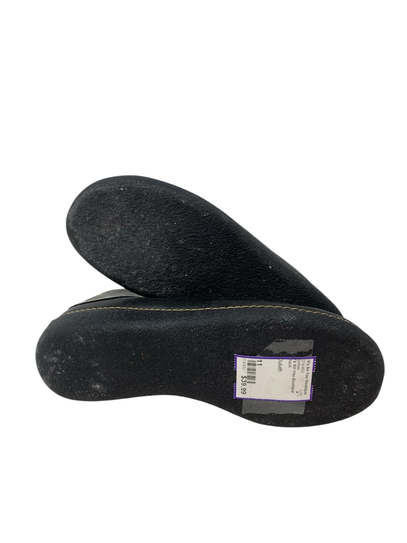 It's SO You Boutique Women Size 11 Black Booties