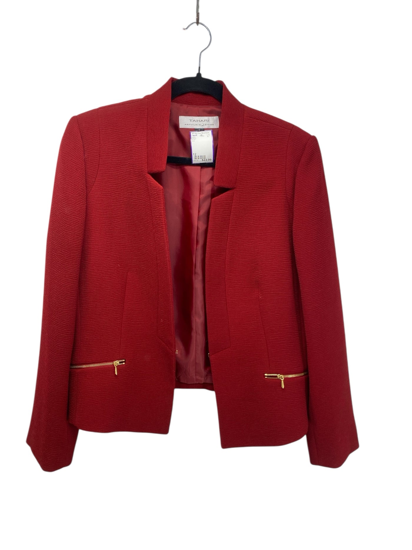 Tahari Misses Size 12 Red Blazer