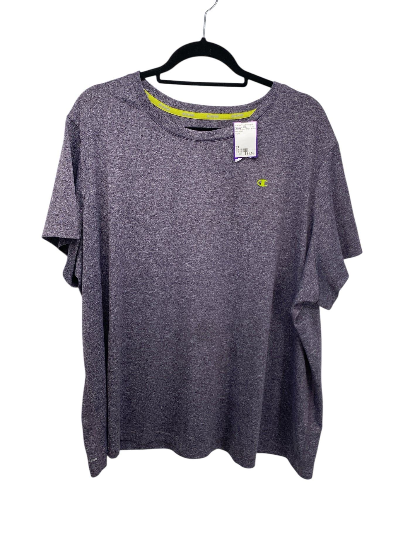 Champion Women Size 3X Purple CD Athleisure Short Sleeve