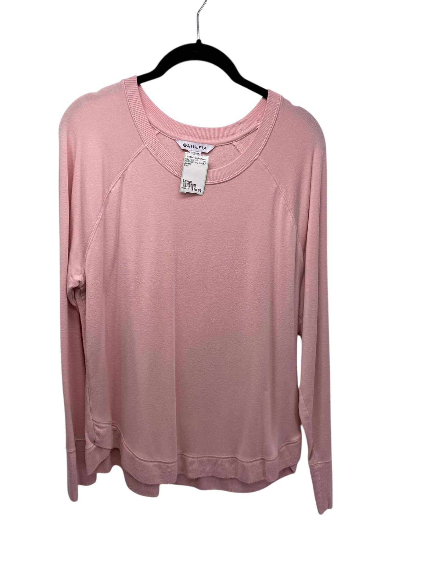Athleta Misses Size Large Pink Athleisure Long Sleeve