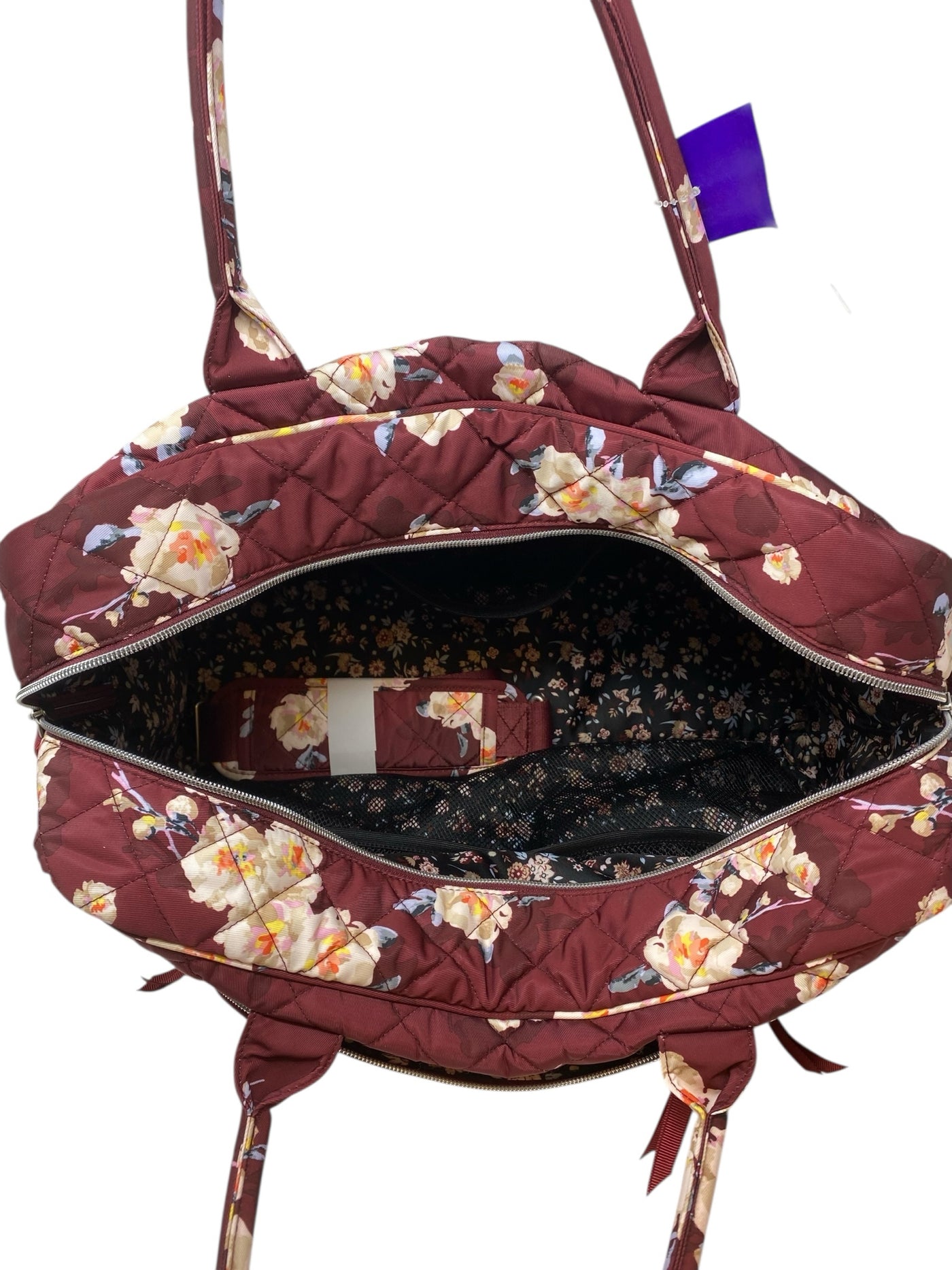 Vera Bradley Burgundy Floral Duffle