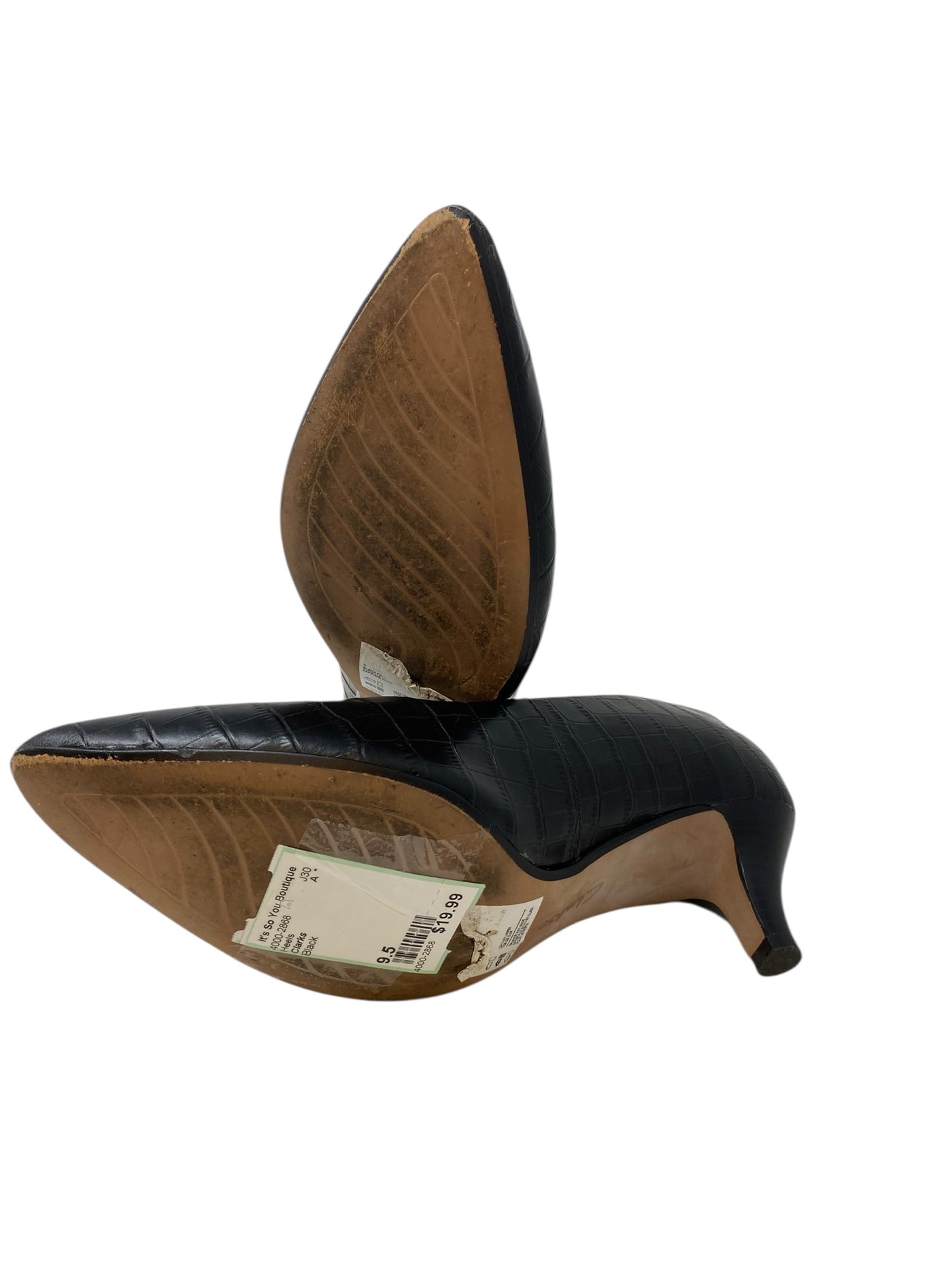 Clarks Women Size 9.5 Black Heels