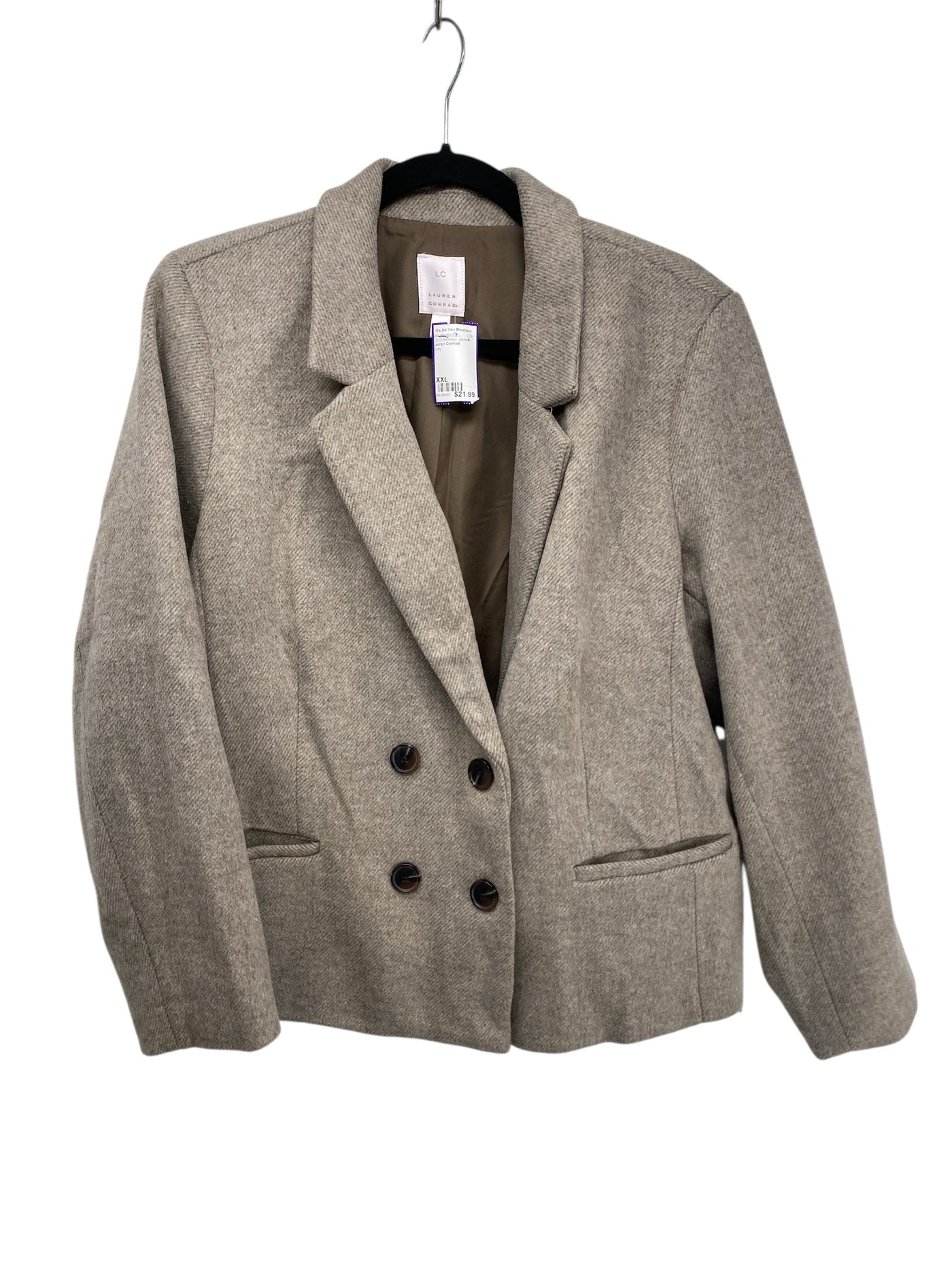 Lauren Conrad Women Size XXL Grey CD Outerwear Jacket