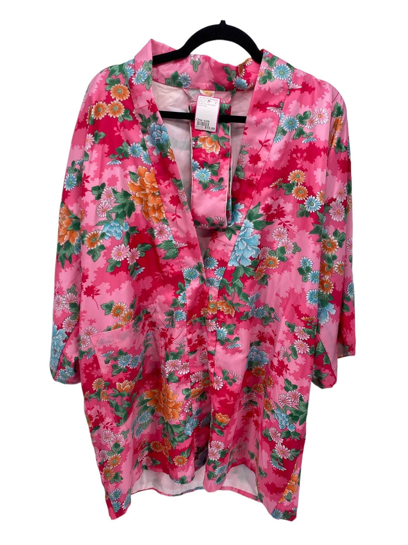It's SO You Boutique Misses Size One size Pink Floral Bathrobe