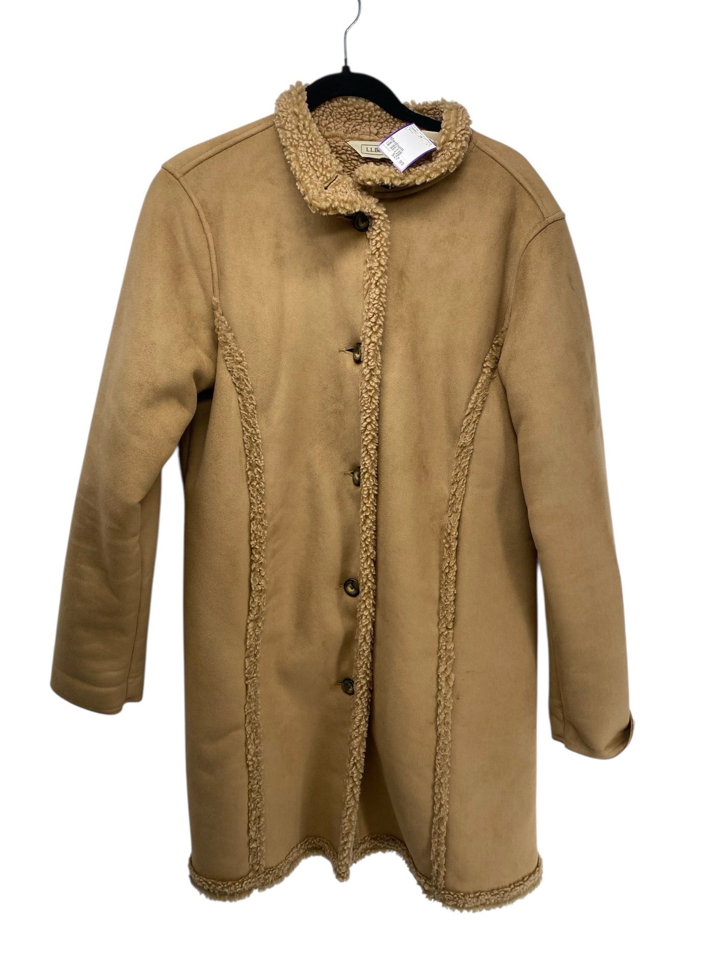 LL Bean Misses Size Medium Tan Outerwear Jacket