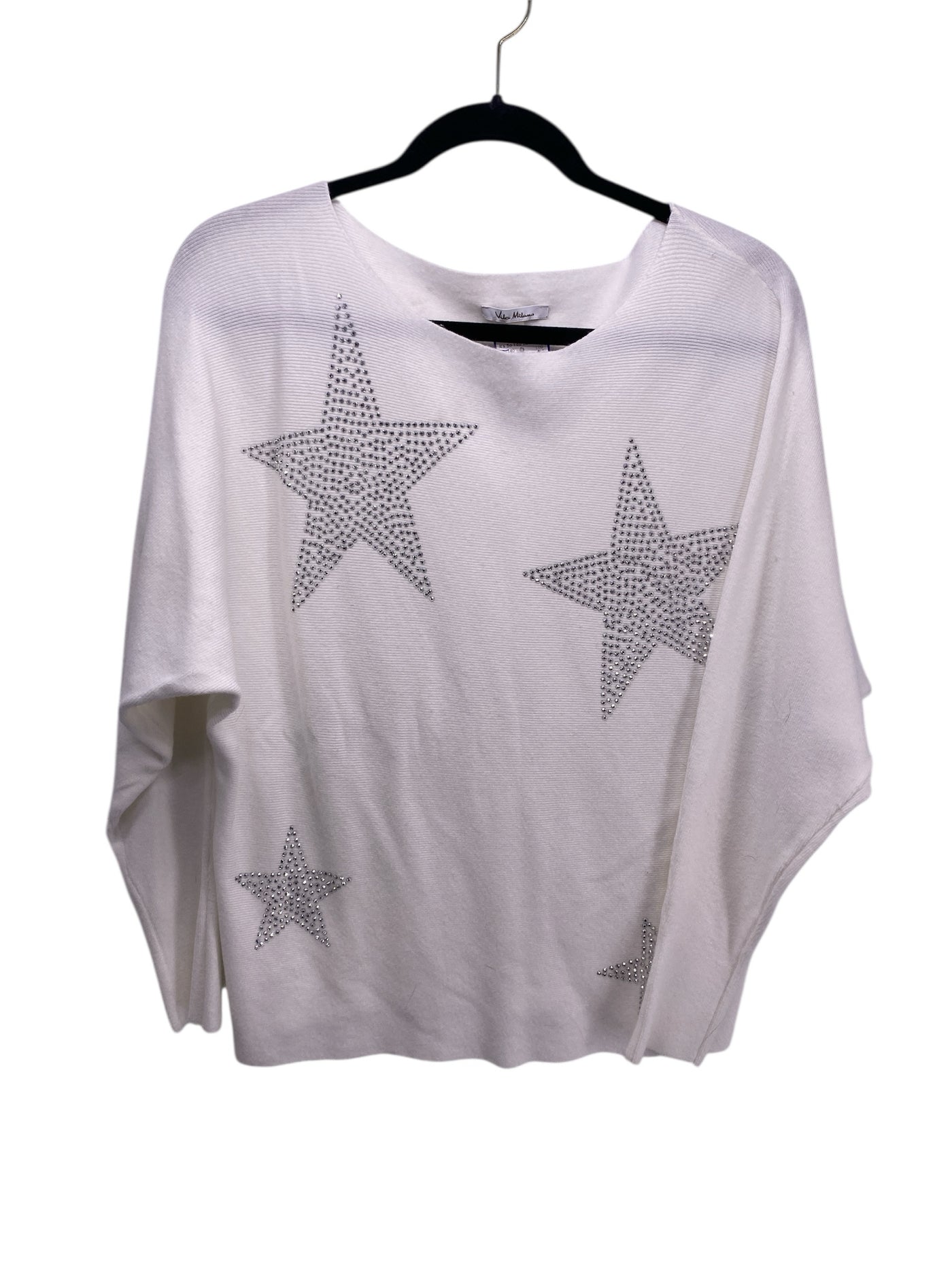 It's SO You Boutique Misses Size Large White Print Sweater