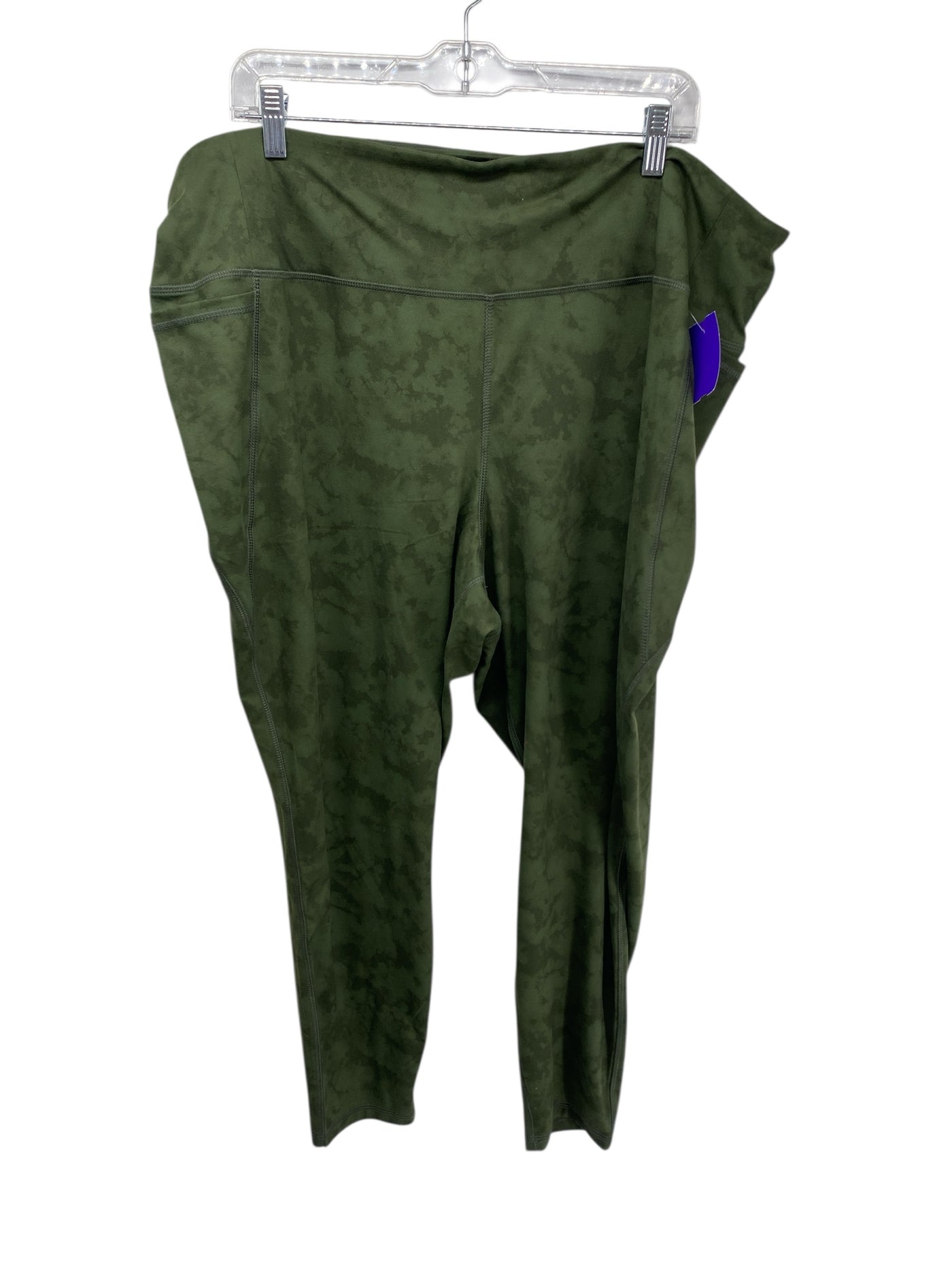 livi Women Size 26/28 Green Print CD Athleisure Pants