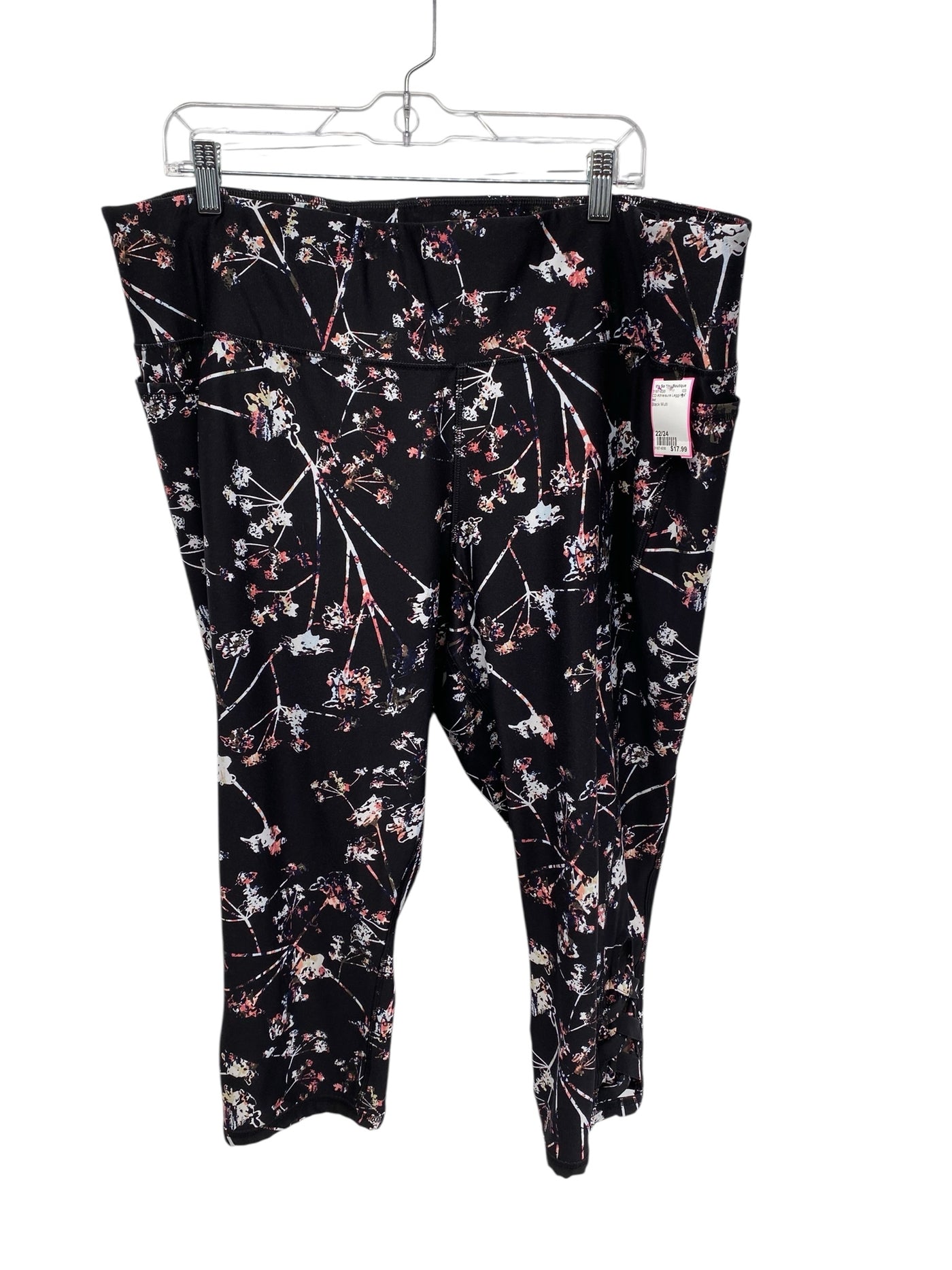 livi Women Size 22/24 Black Multi CD Athleisure Leggings