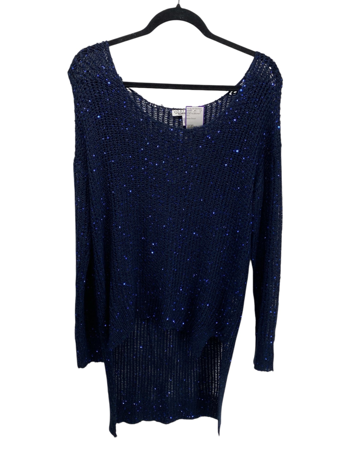 It's SO You Boutique Misses Size Large Navy Sweater