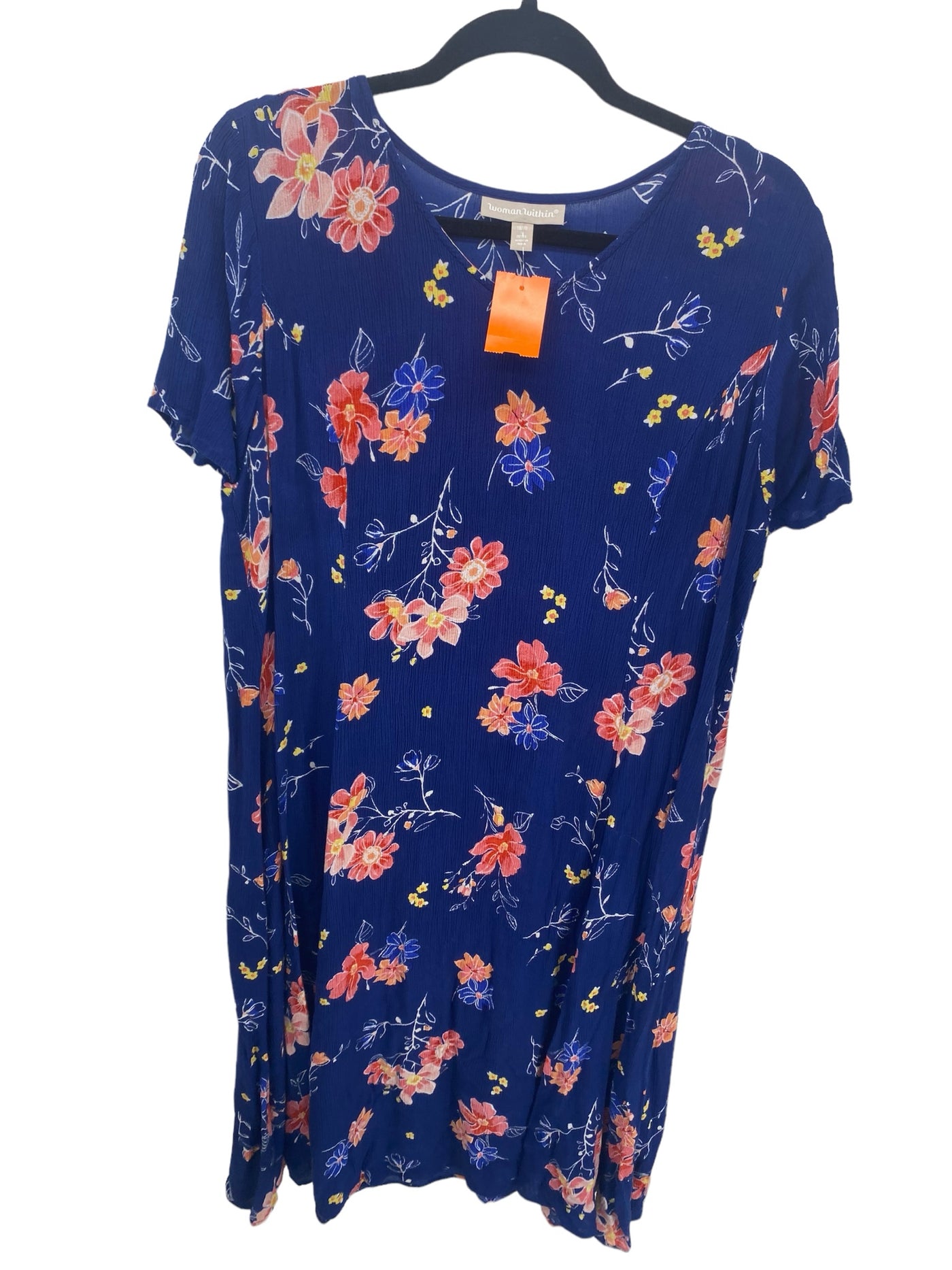 Women Within Women Size 18/20 Blue Floral CD Casual