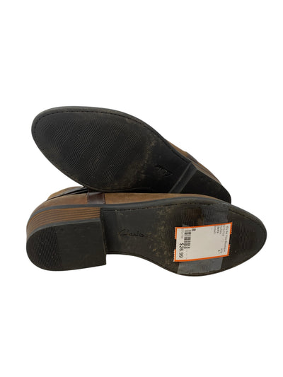 Clarks Women Size 8 Brown Booties