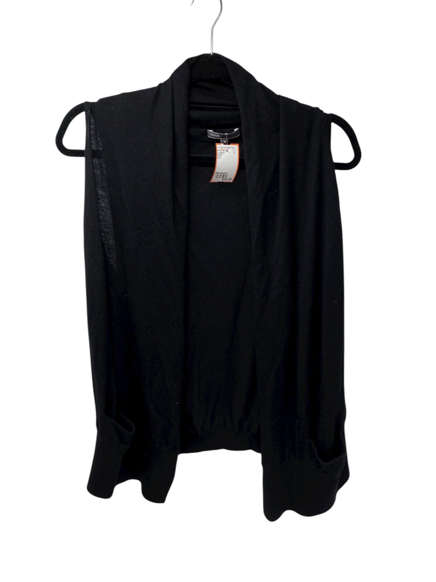 Vince Misses Size Medium Black Cardigan