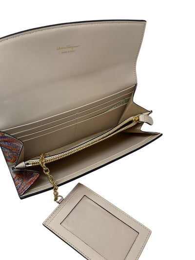 Salvatore Ferragamo Cream Floral Wallet