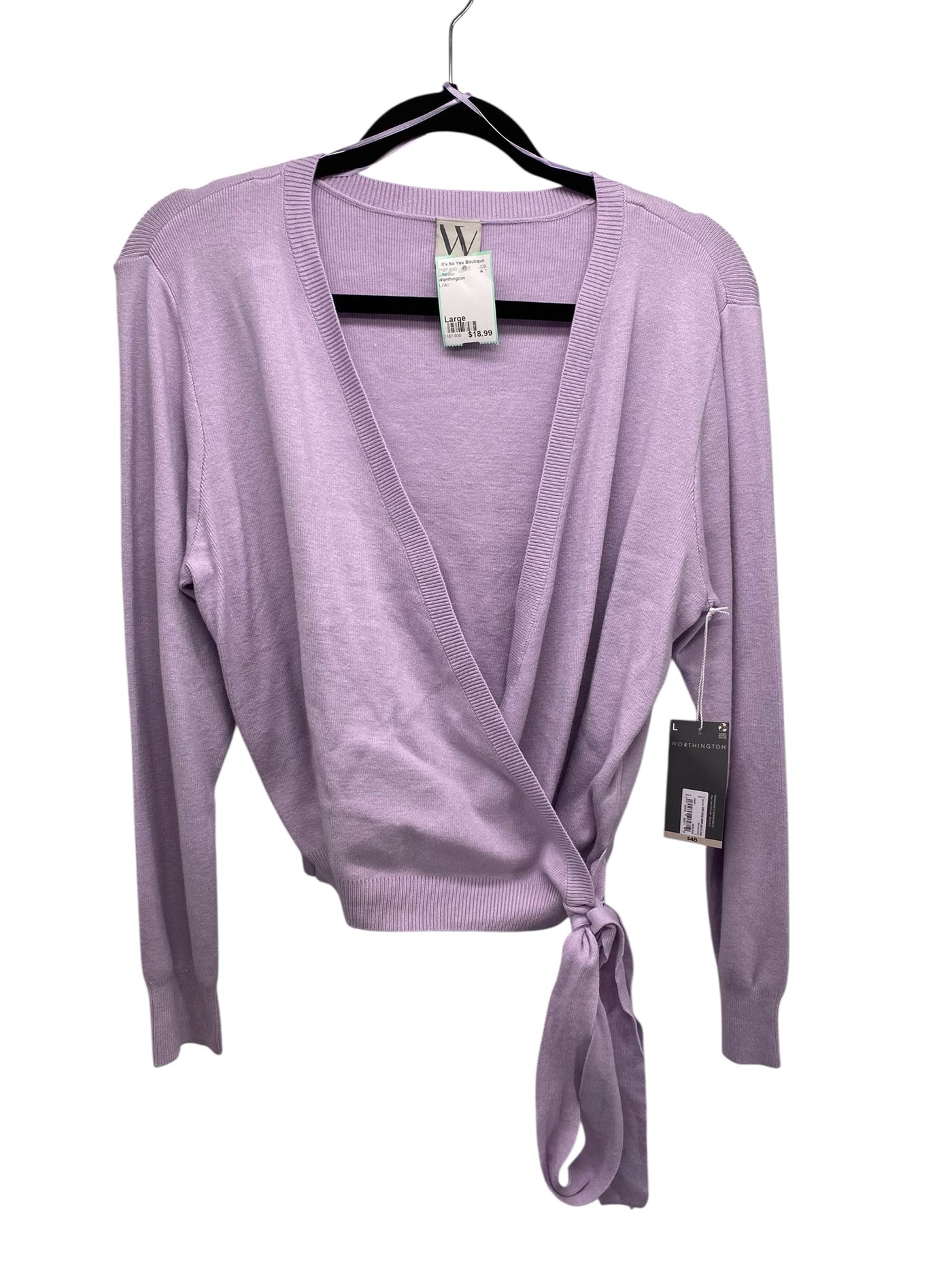 Worthington Misses Size Large Lilac Sweater