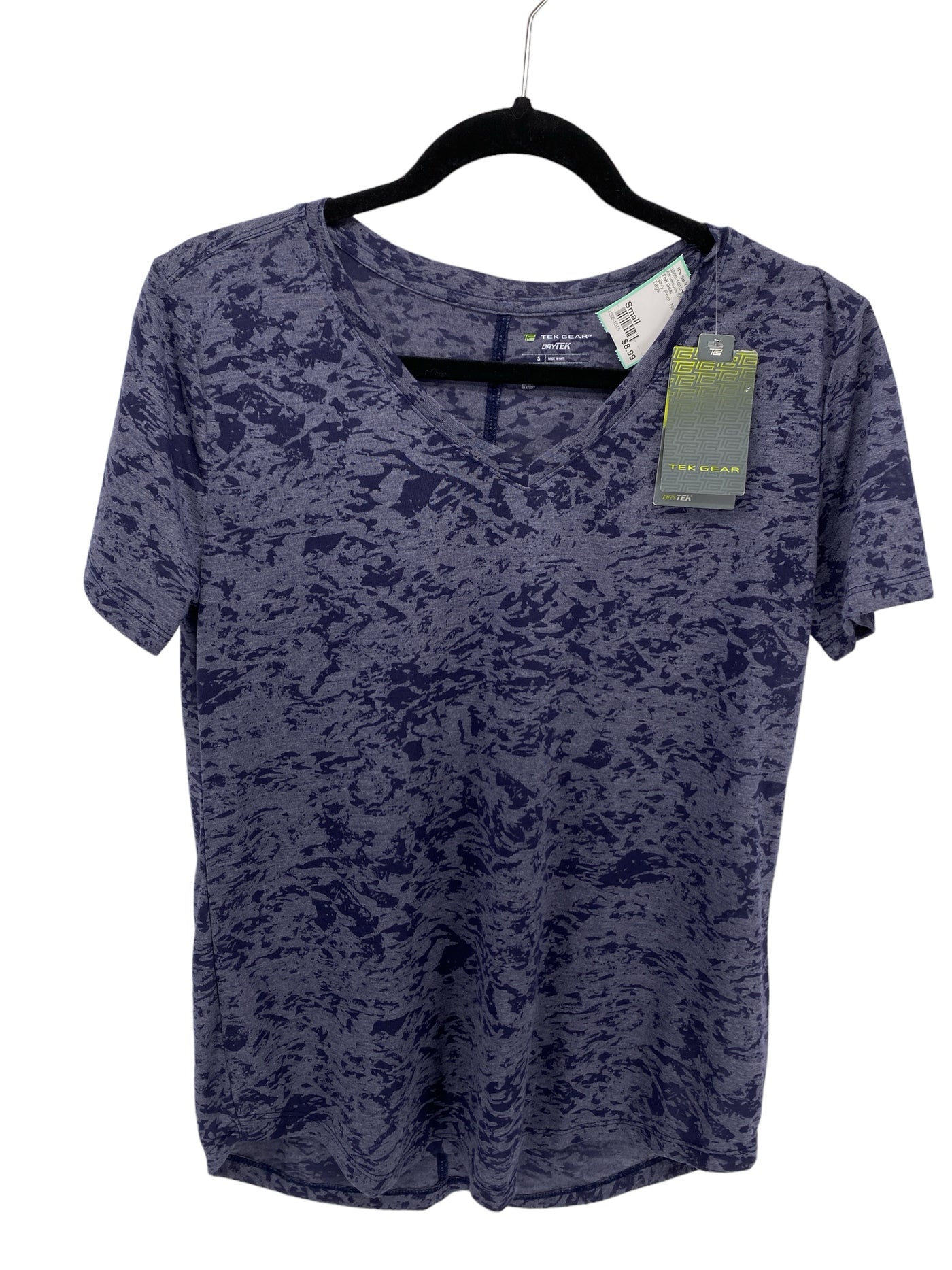 Tek Gear Misses Size Small Navy Print New With Tags Athleisure Short Sleeve