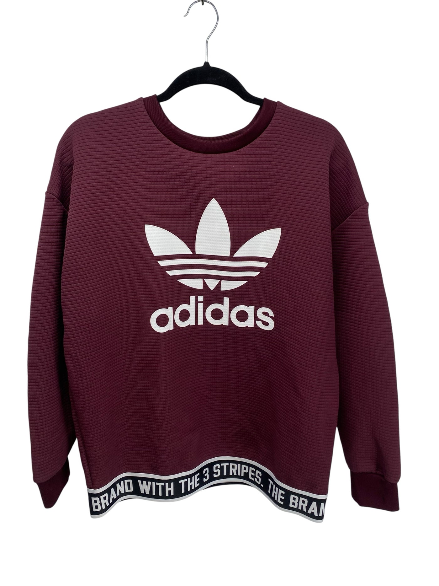 Adidas Misses Size Small Burgundy Athleisure Long Sleeve